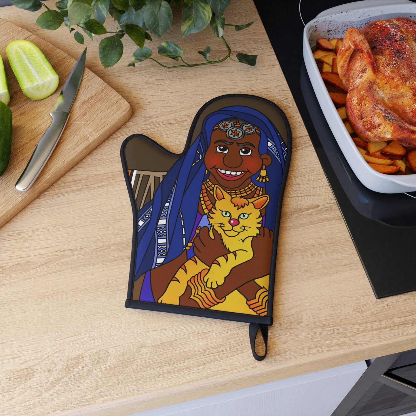 The Kitty Cat Cried Oven Glove