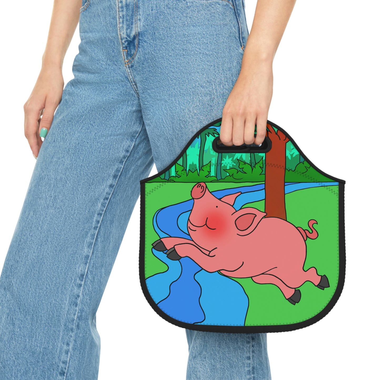 Anansi and the Market Pig! Neoprene Lunch Bag