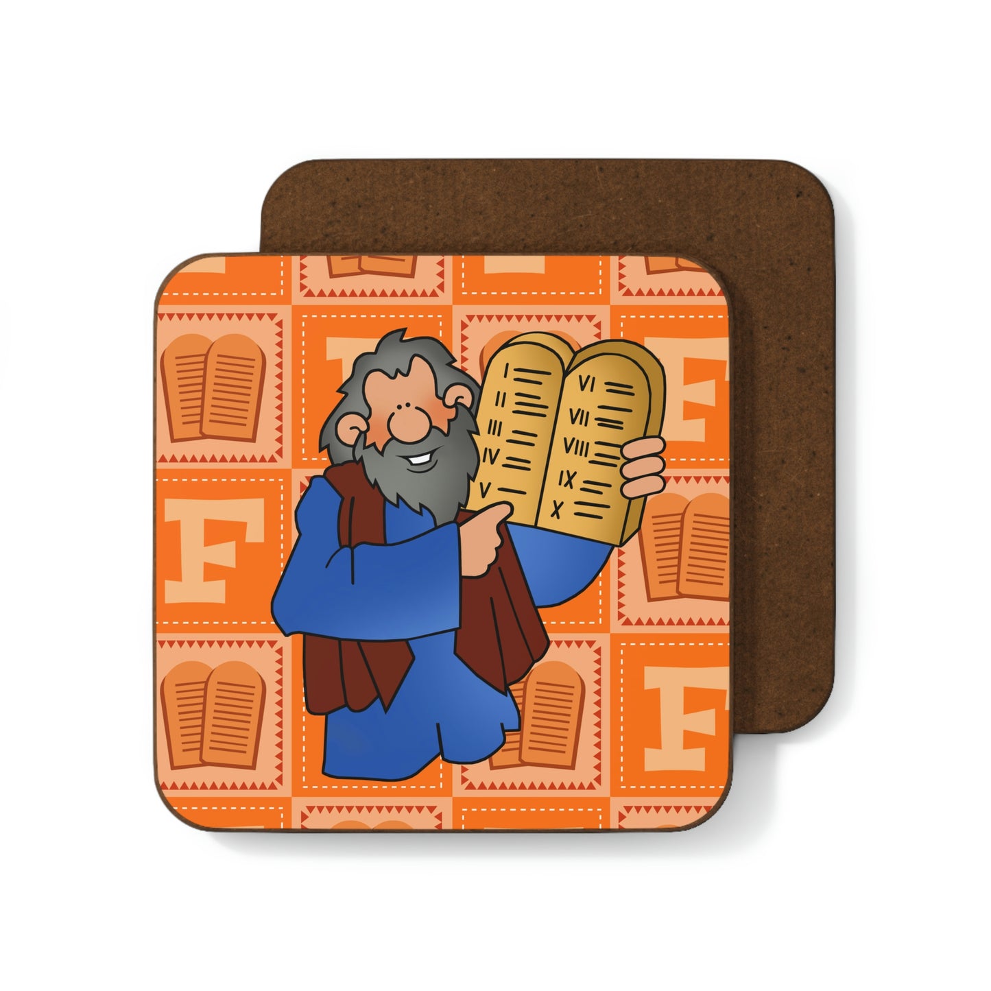 The Bible as Simple as ABC F Hardboard Back Coaster