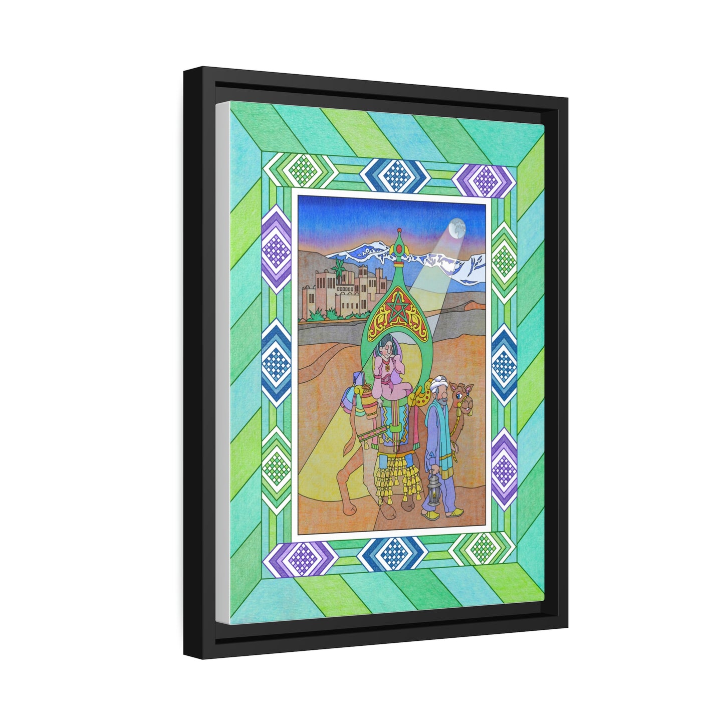 The Stone at the Door! Matte Canvas, Black Frame