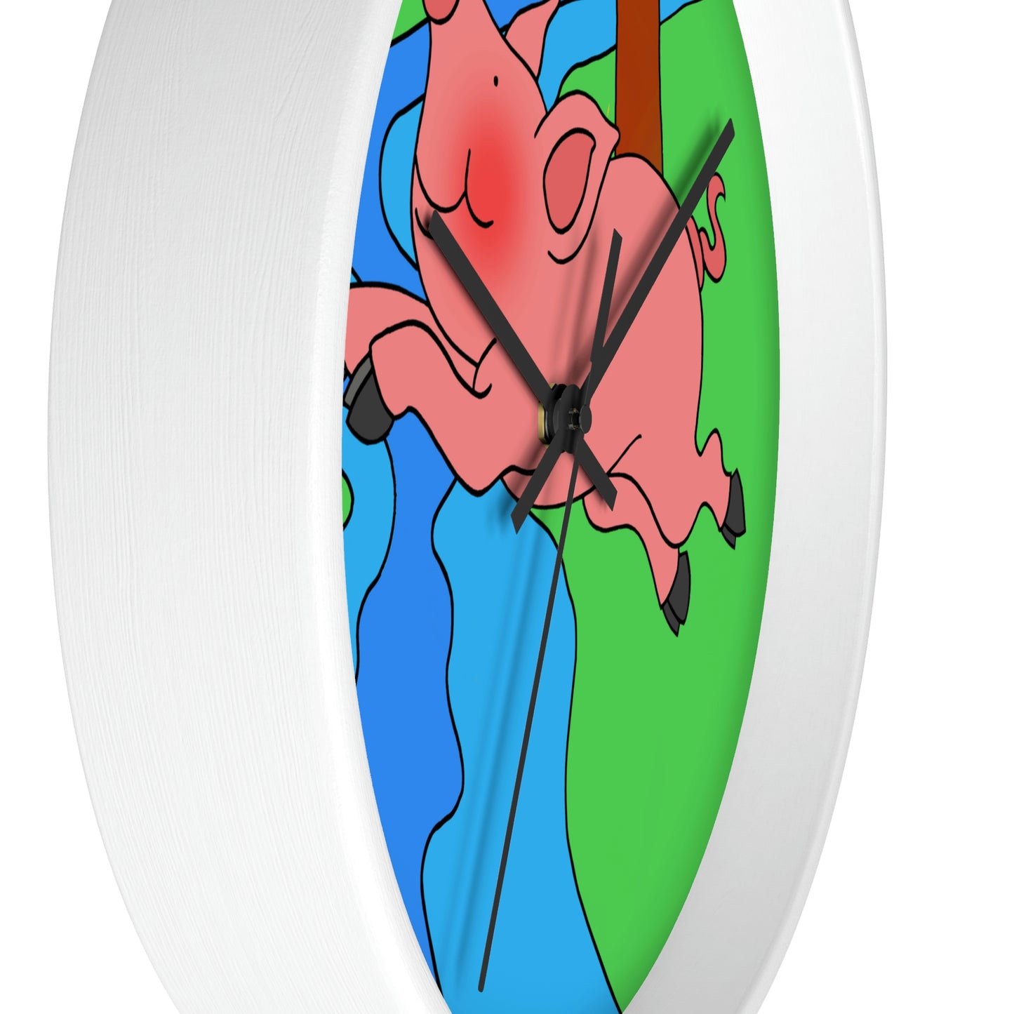 Anansi and the Market Pig! Wall clock