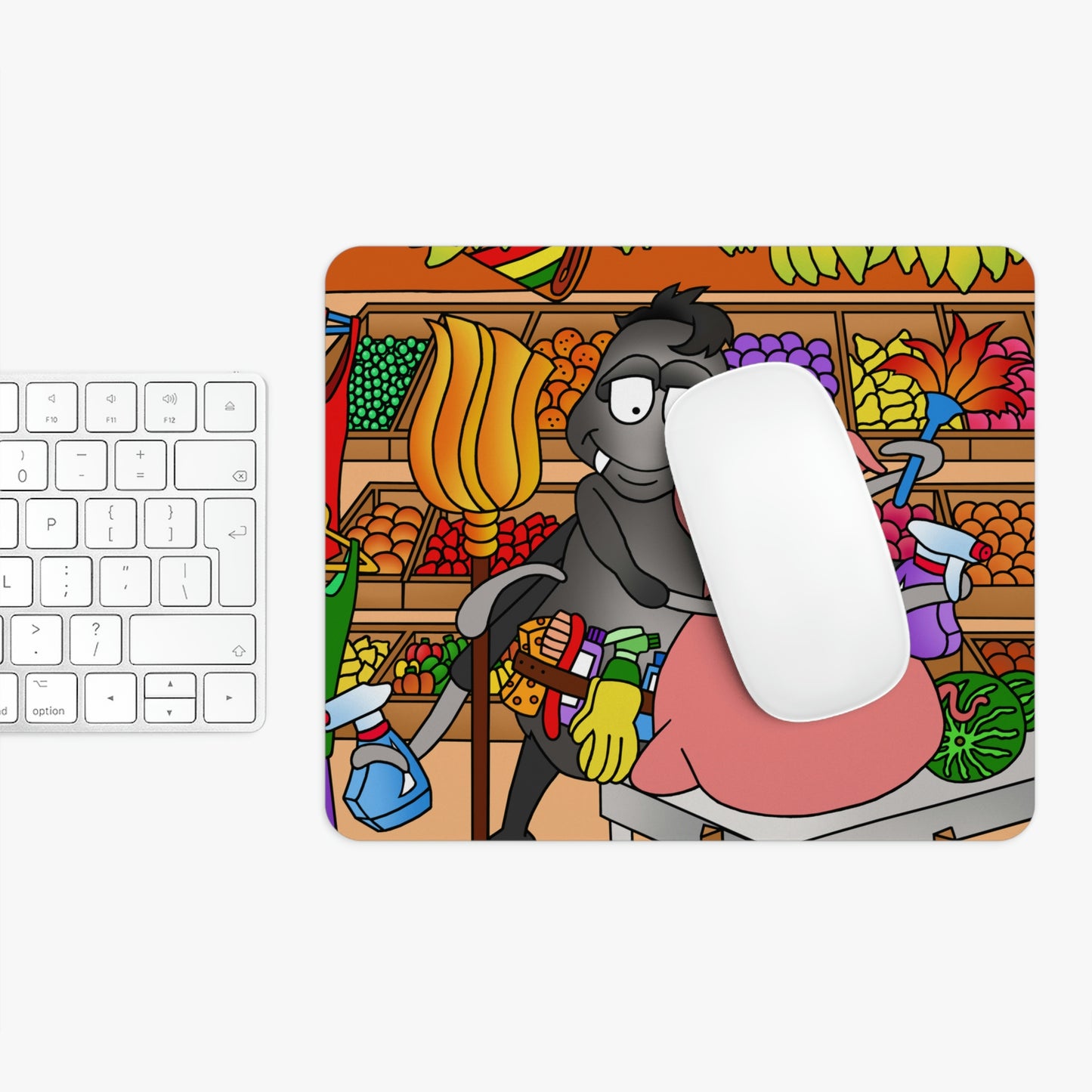 Anansi and the Market Pig Rectangle Mouse Pad