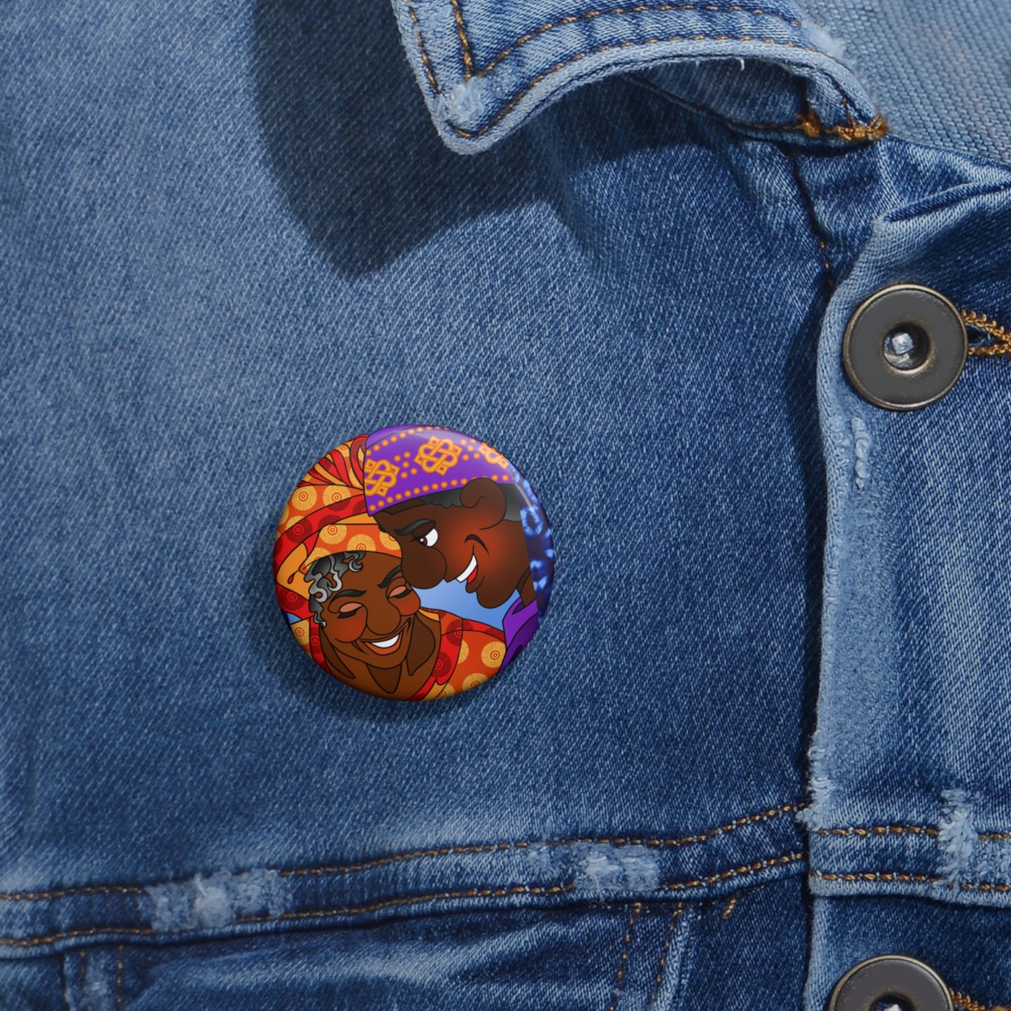 The Paramount Chief and One Wise Woman Custom Pin Buttons