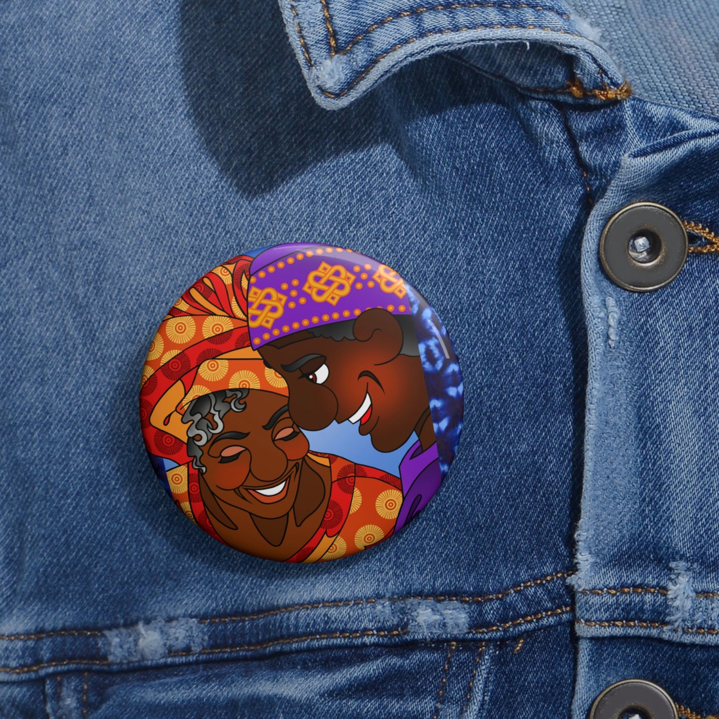 The Paramount Chief and One Wise Woman Custom Pin Buttons