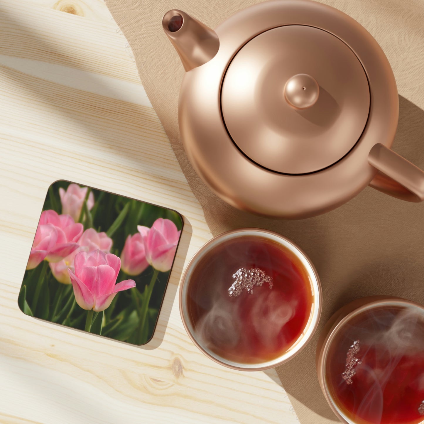 Flowers 17 Hardboard Back Coaster