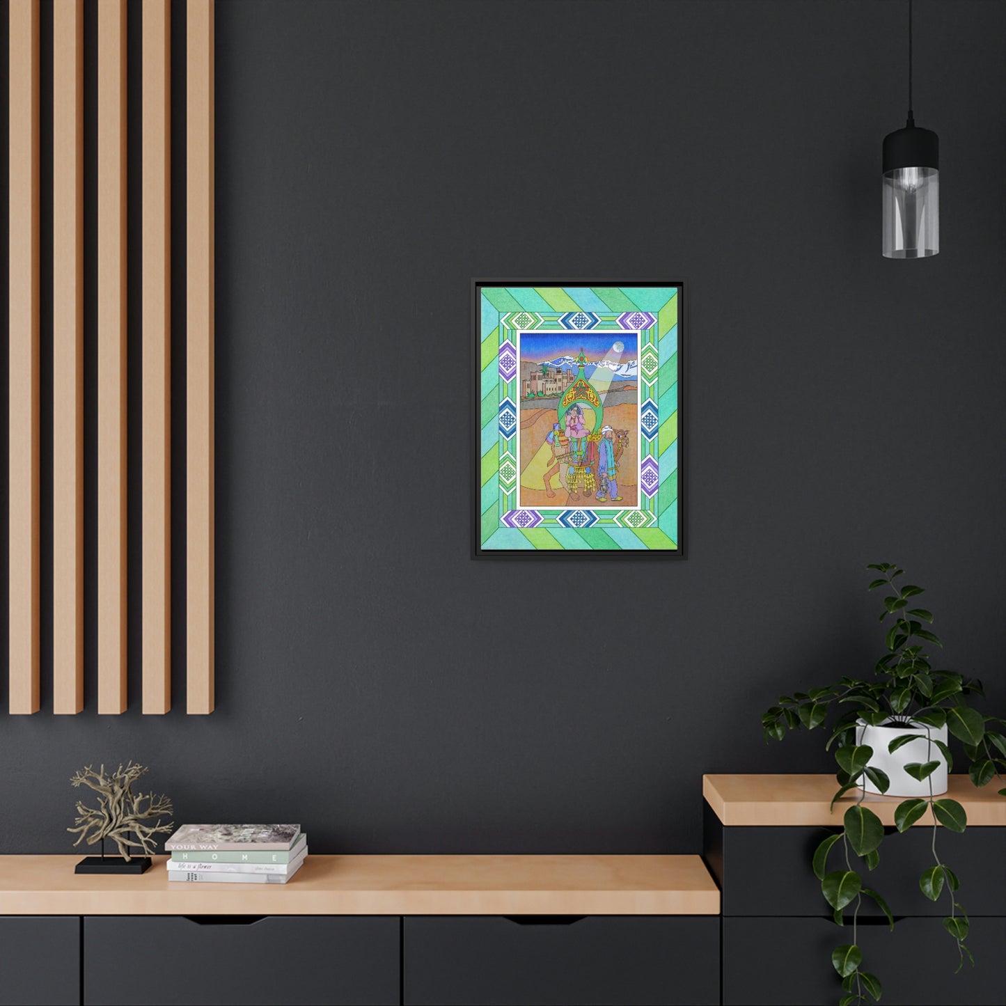 The Stone at the Door! Matte Canvas, Black Frame