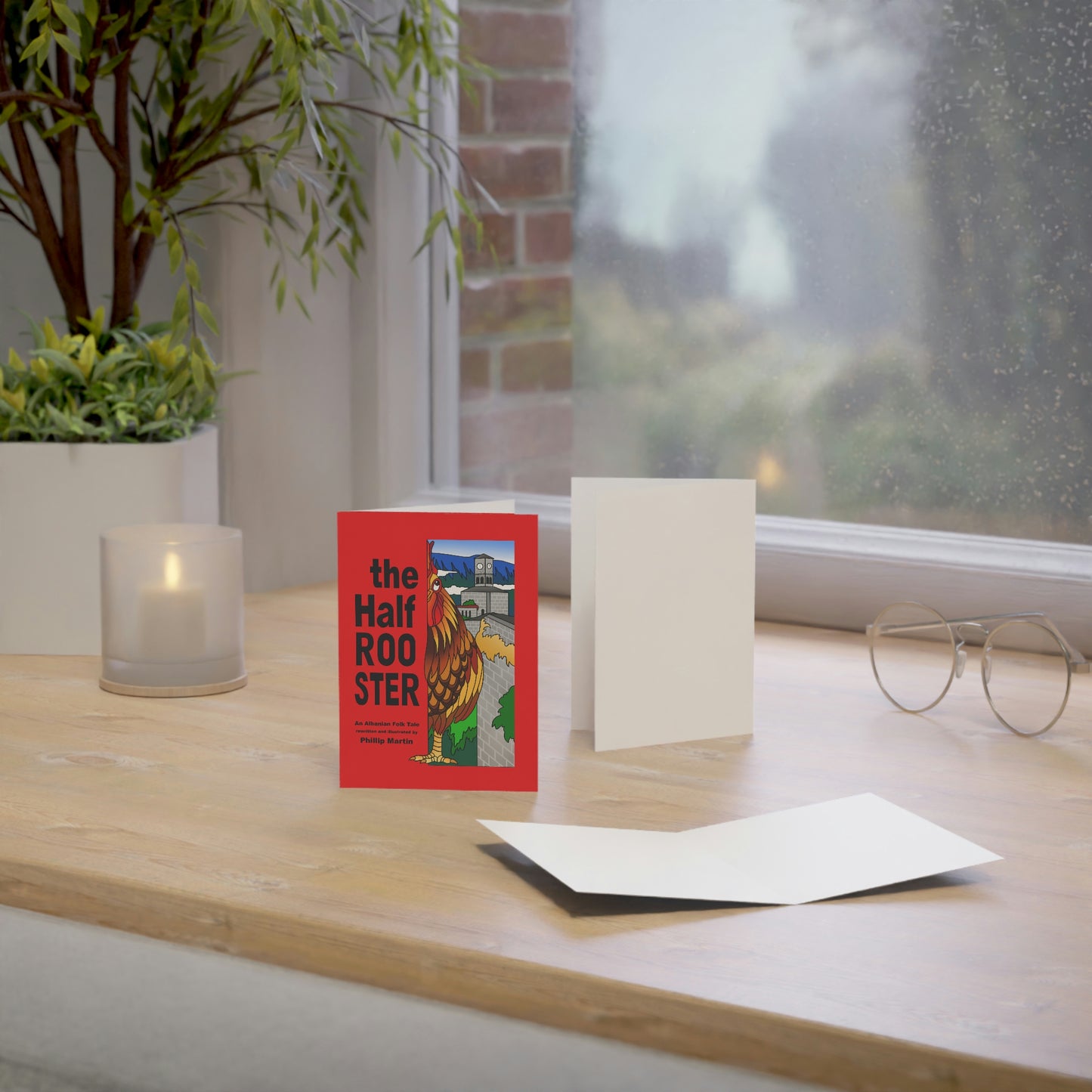 The Half Rooster Greeting Cards (1, 10, 30, and 50pcs)