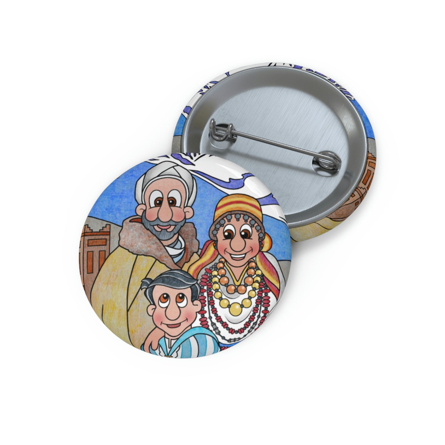 The Stone at the Door Custom Pin Buttons