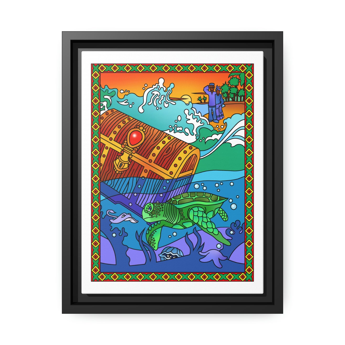 Once Upon East Africa Matte Canvas, Black Frame