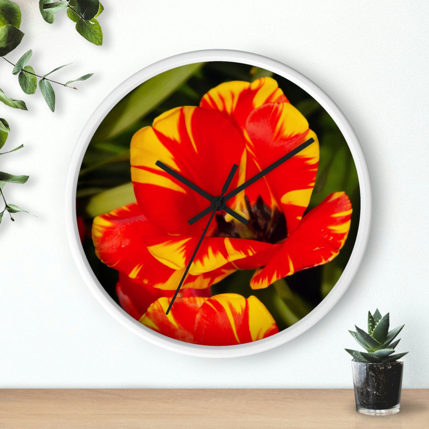 Flowers 12 Wall Clock