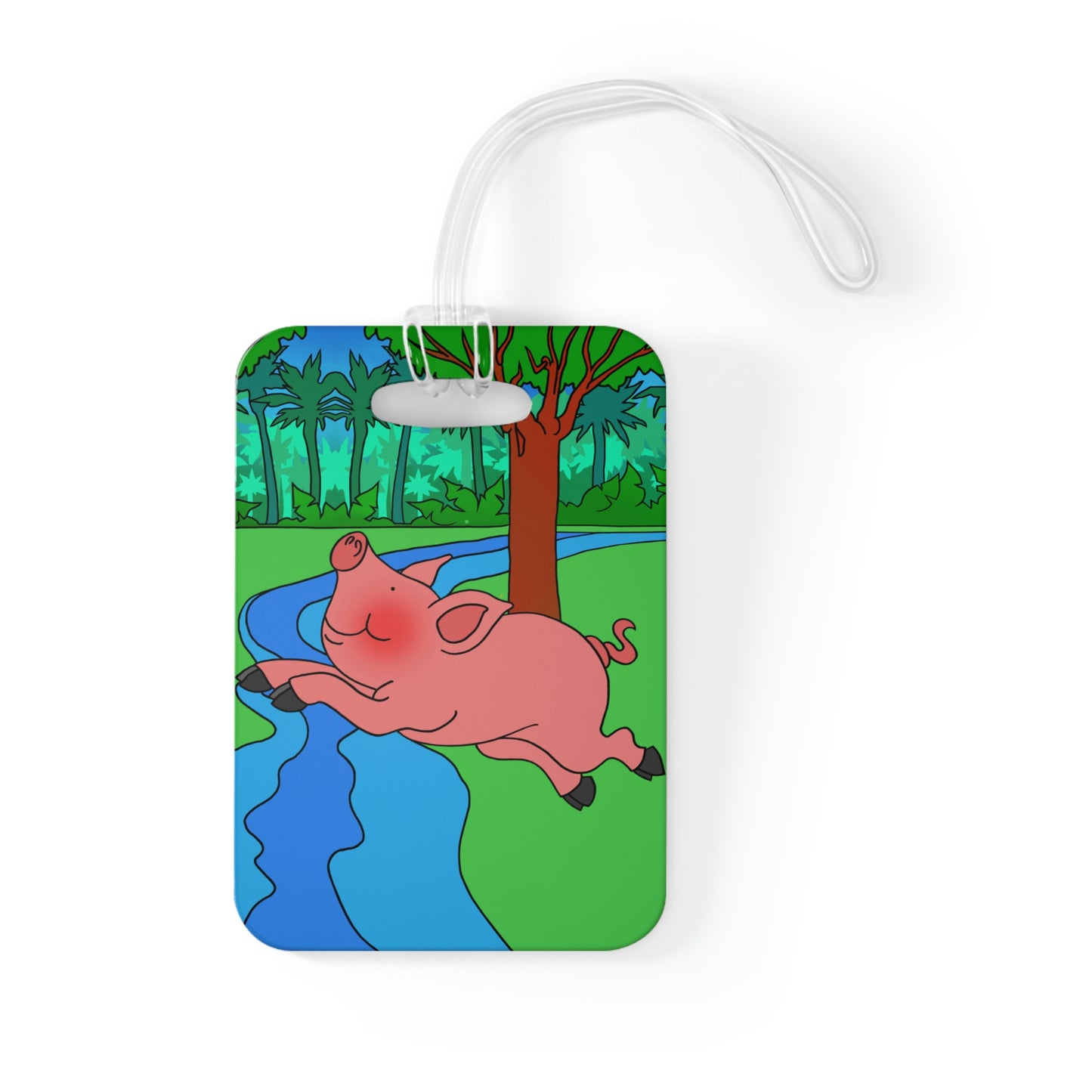 Anansi and the Market Pig! Bag Tag