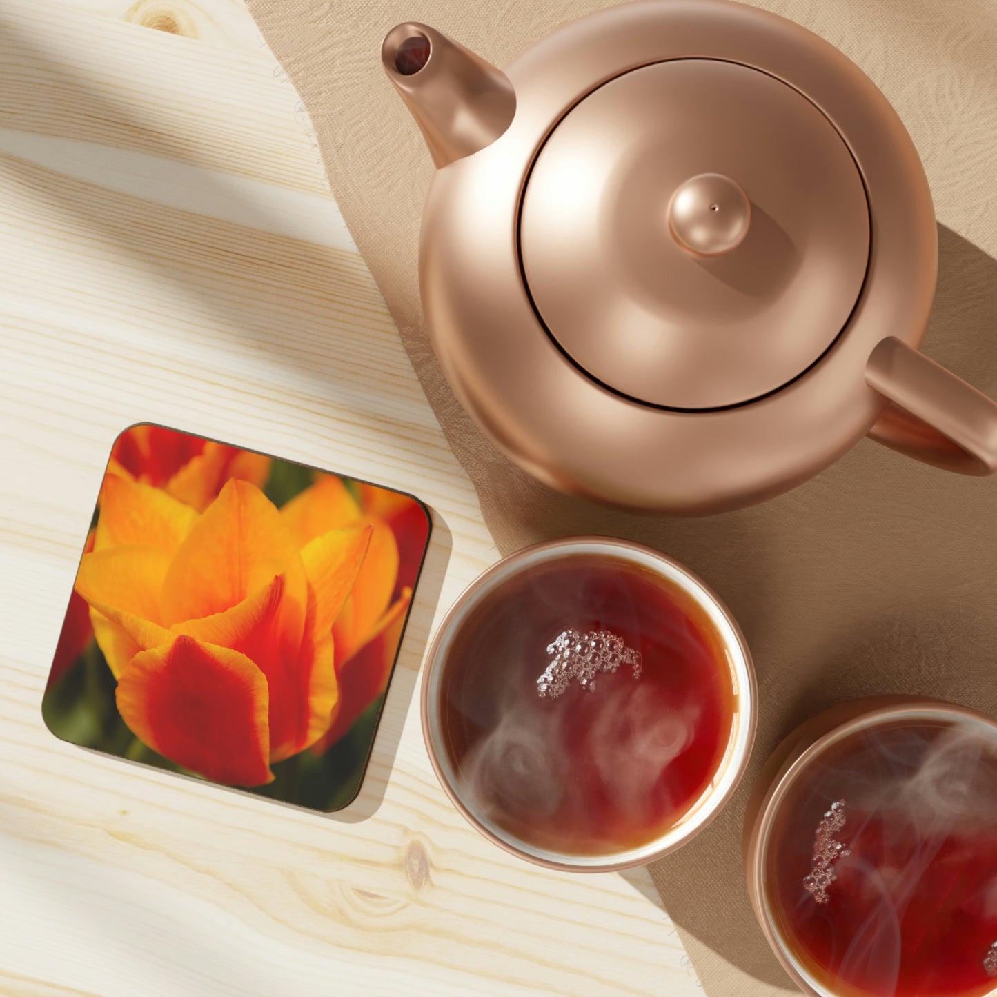 Flowers 13 Hardboard Back Coaster