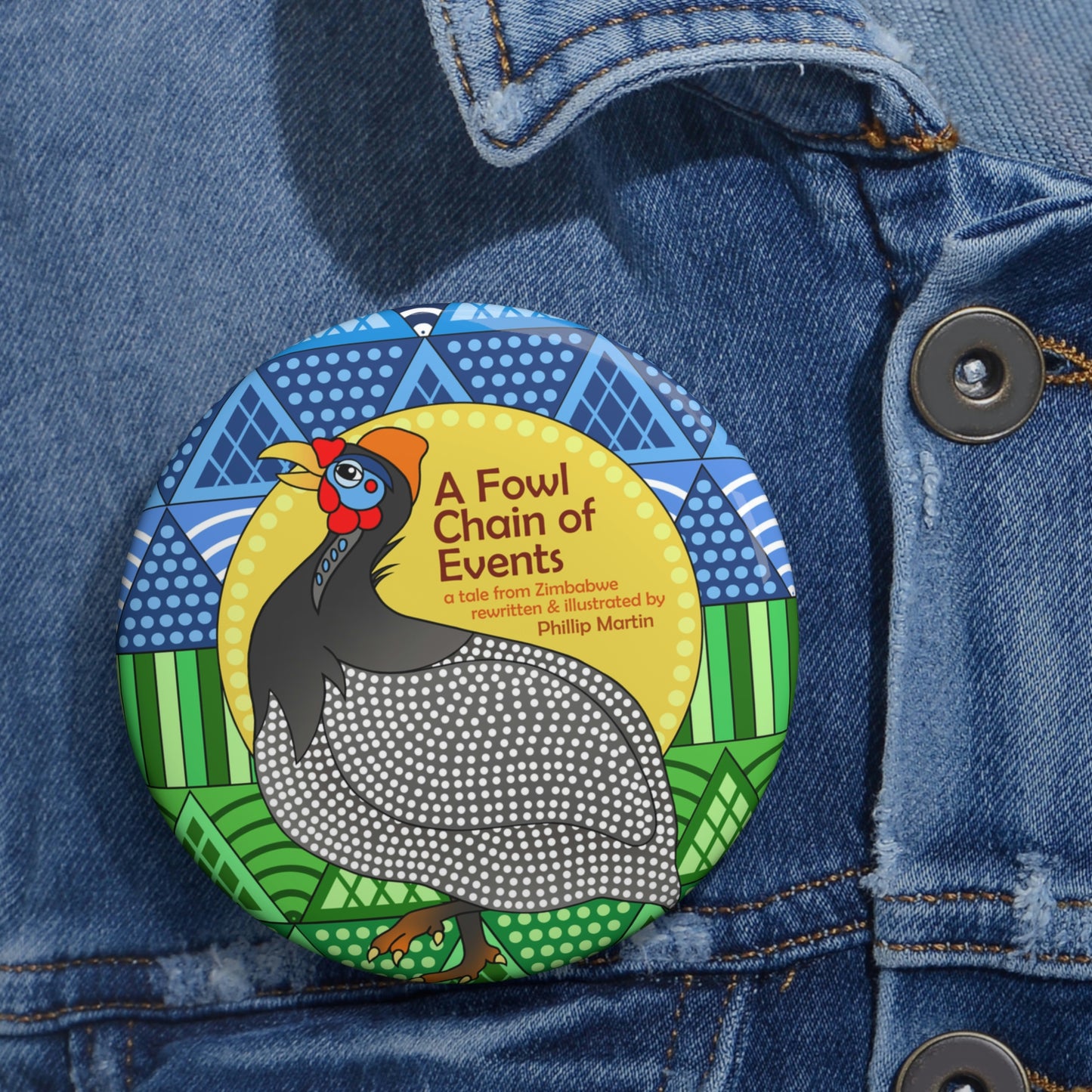 A Fowl Chain of Events Custom Pin Buttons