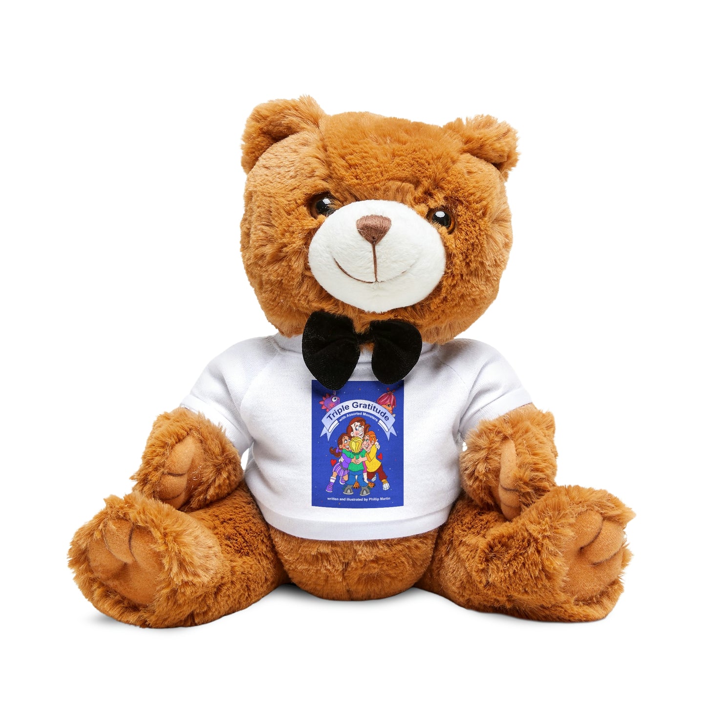 Triple Gratitude with Assorted Monsters Teddy Bear with T-Shirt