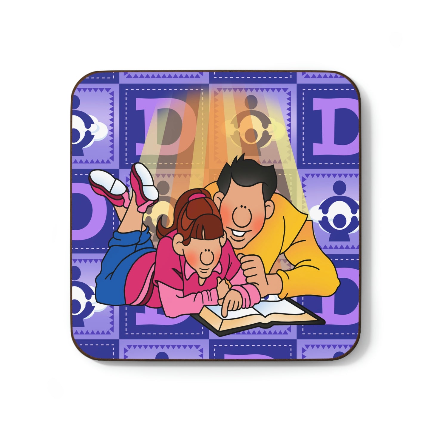 The Bible as Simple as ABC D Hardboard Back Coaster