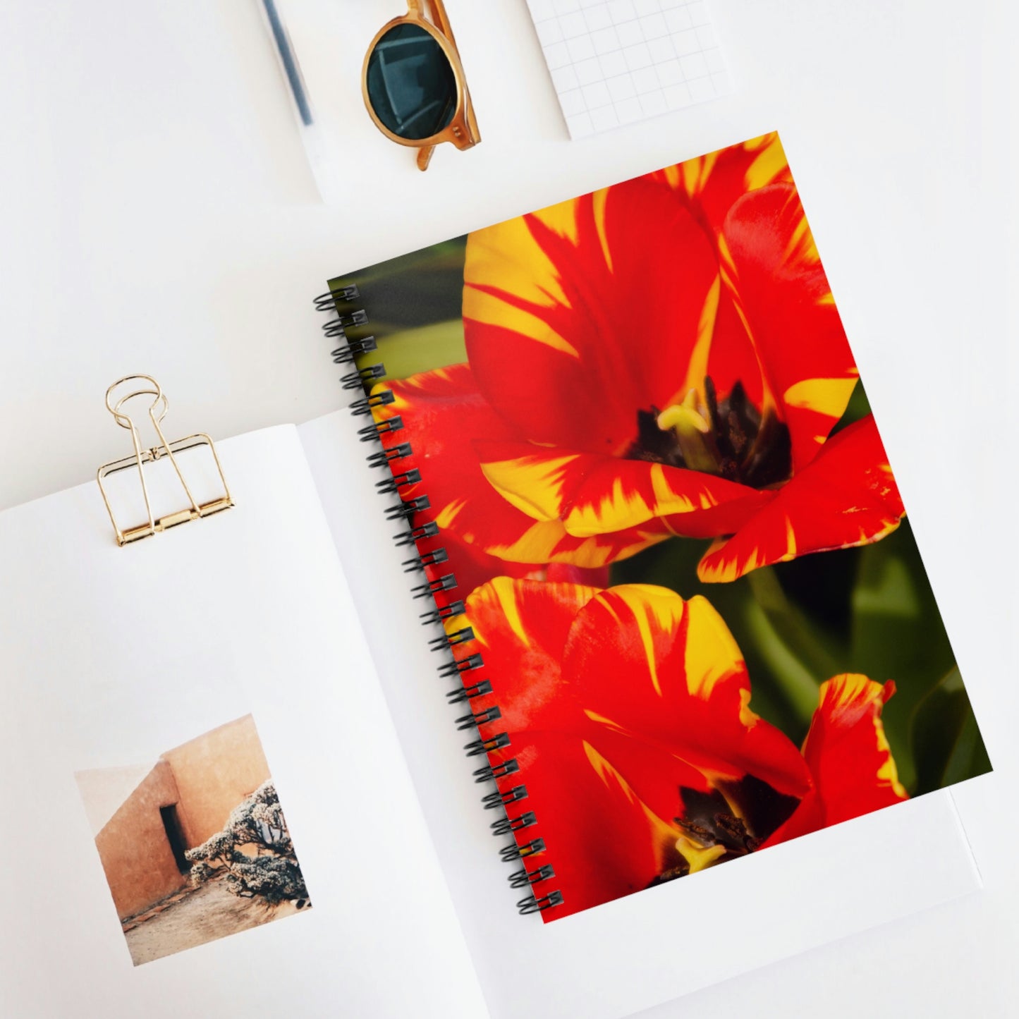 Flowers 12 Spiral Notebook - Ruled Line