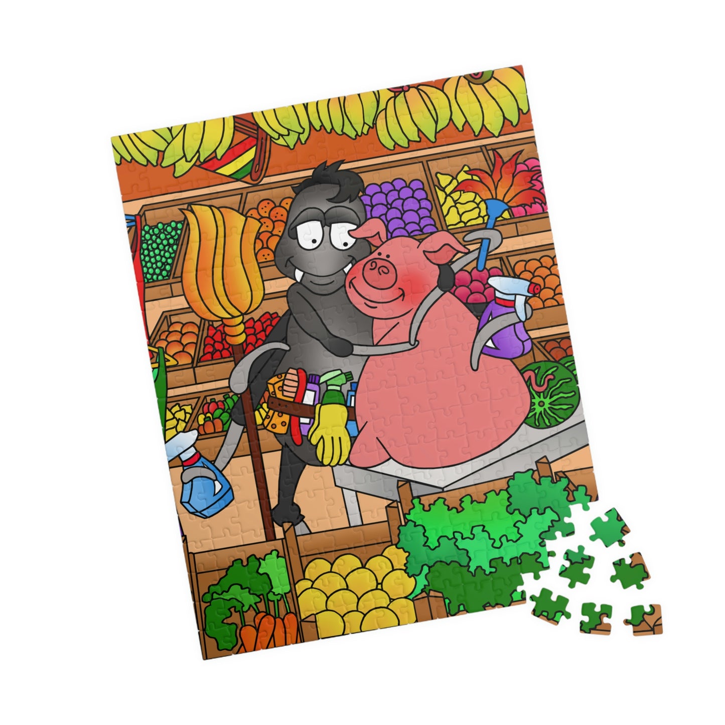 Anansi and the Market Pig Puzzle (110, 252, 500, 1014-piece)