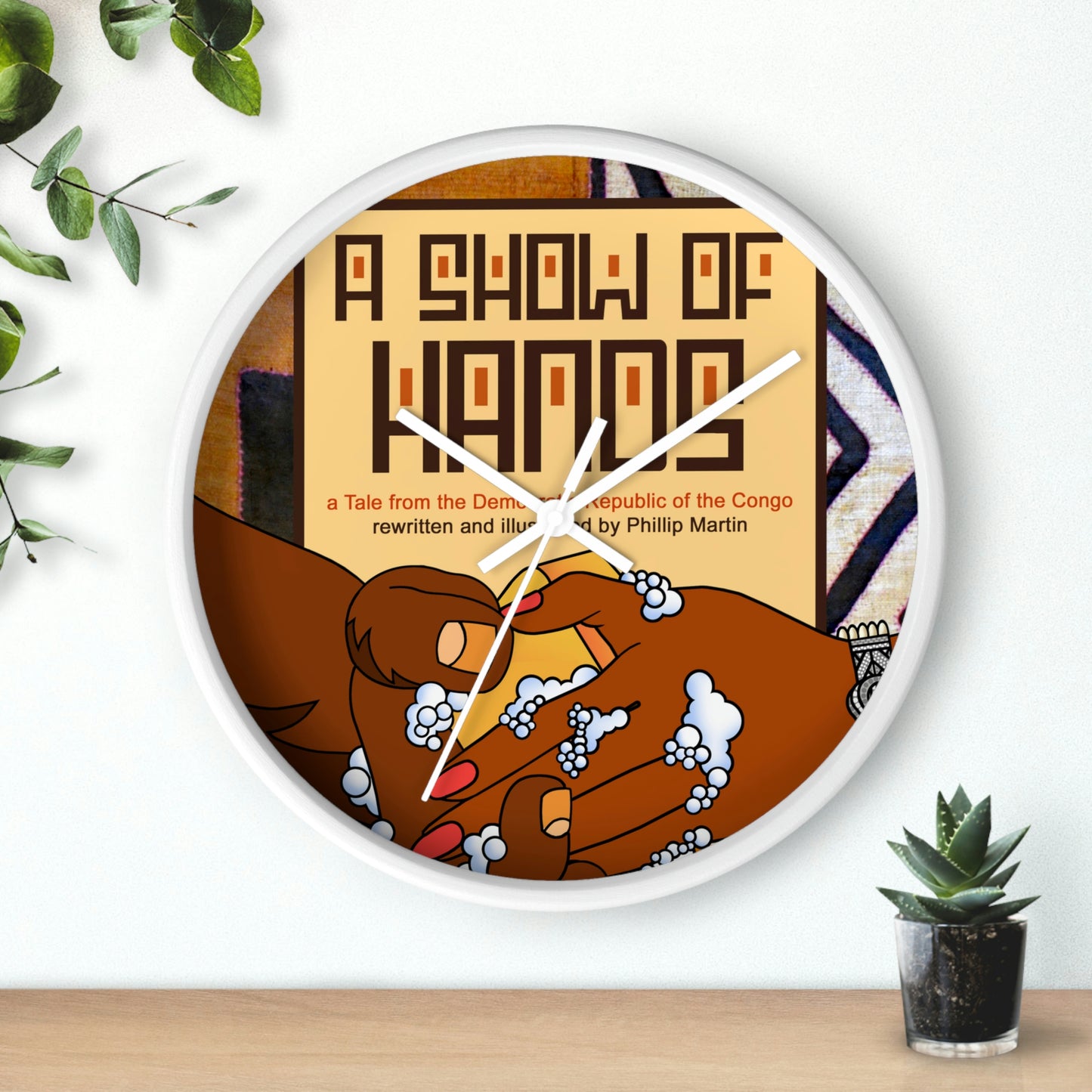 A Show of Hands Wall clock