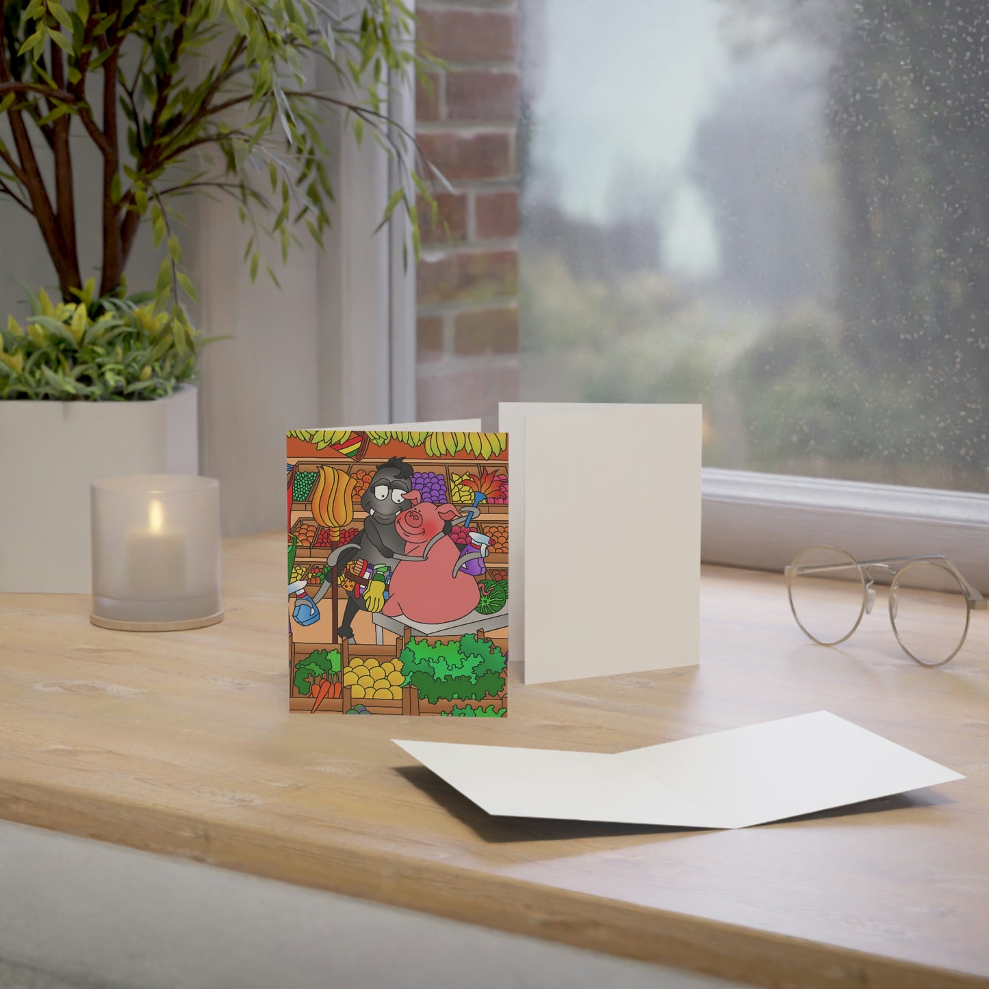 Anansi and the Market Pig Greeting Cards (1, 10, 30, and 50pcs)