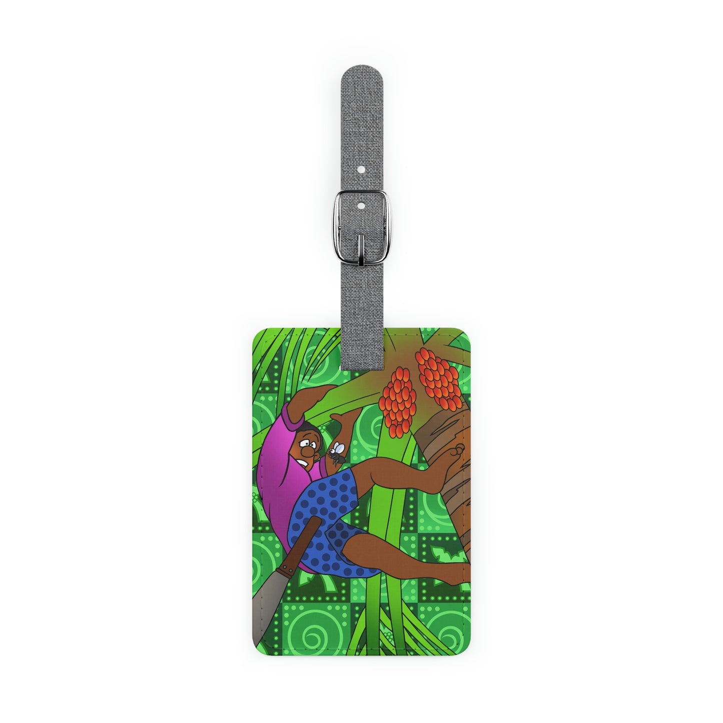 A Fowl Chain of Events! Saffiano Polyester Luggage Tag, Rectangle