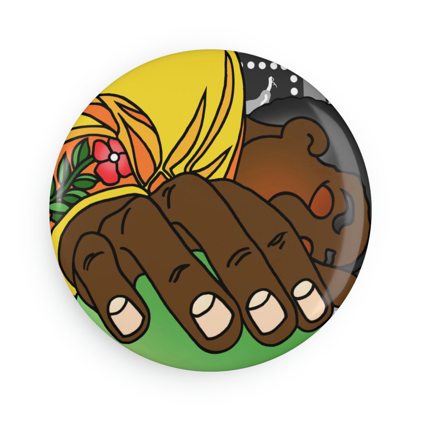 The Day that Goso Fell Button Magnet, Round (1 & 10 pcs)