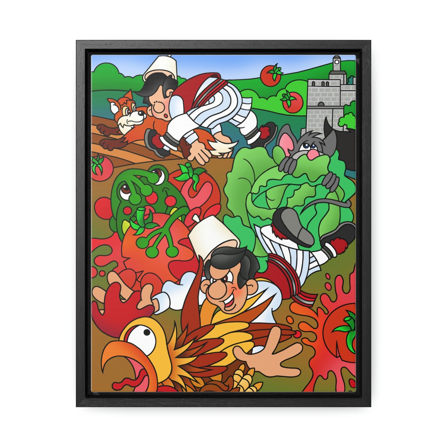 The Half Rooster! Gallery Canvas Wraps, Vertical Frame