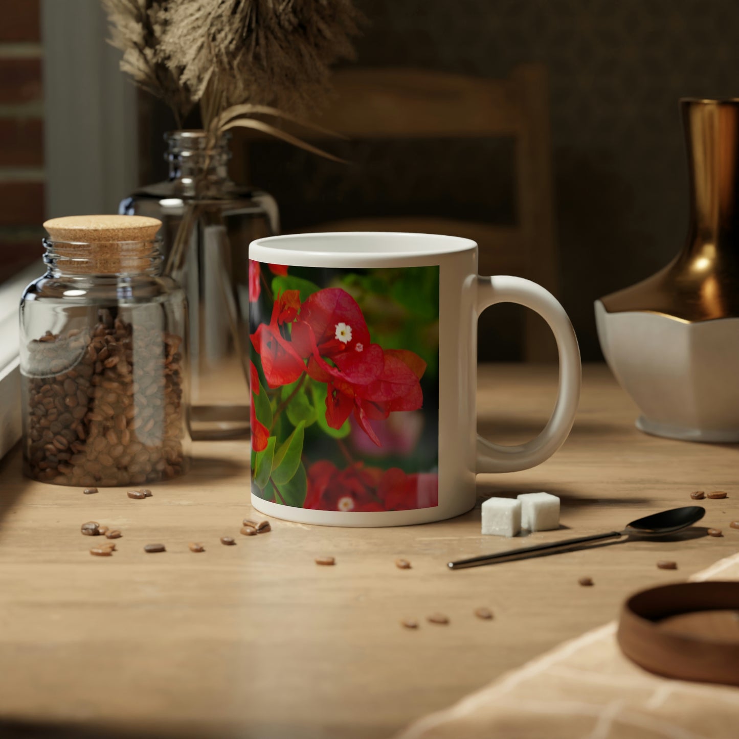 Flowers 28 Jumbo Mug, 20oz