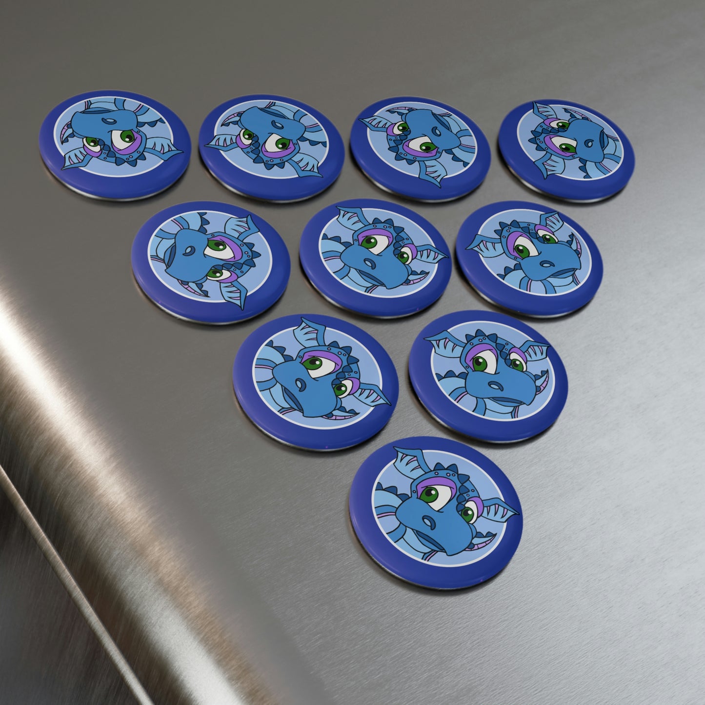 Triple Gratitude with Assorted Monsters! Button Magnet, Round (1 & 10 pcs)