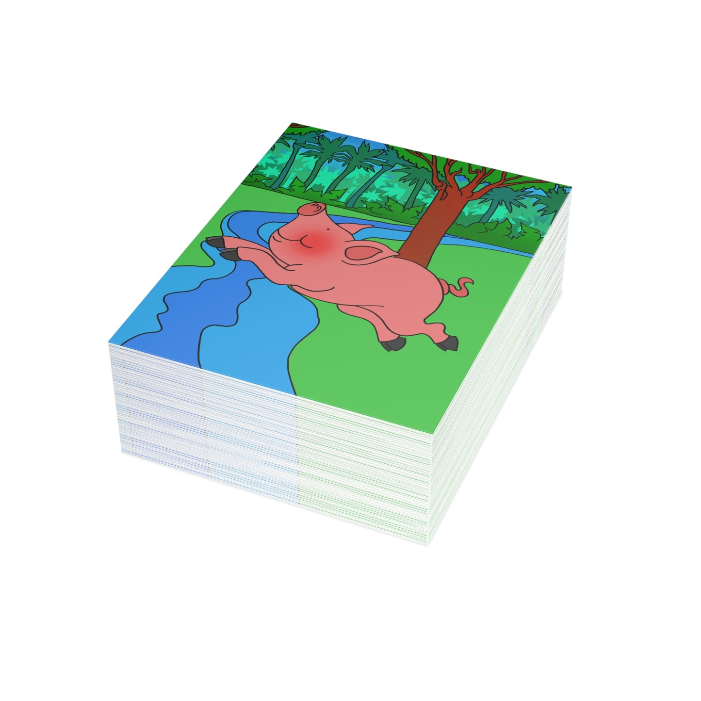 Anansi and the Market Pig! Greeting Cards (1, 10, 30, and 50pcs)