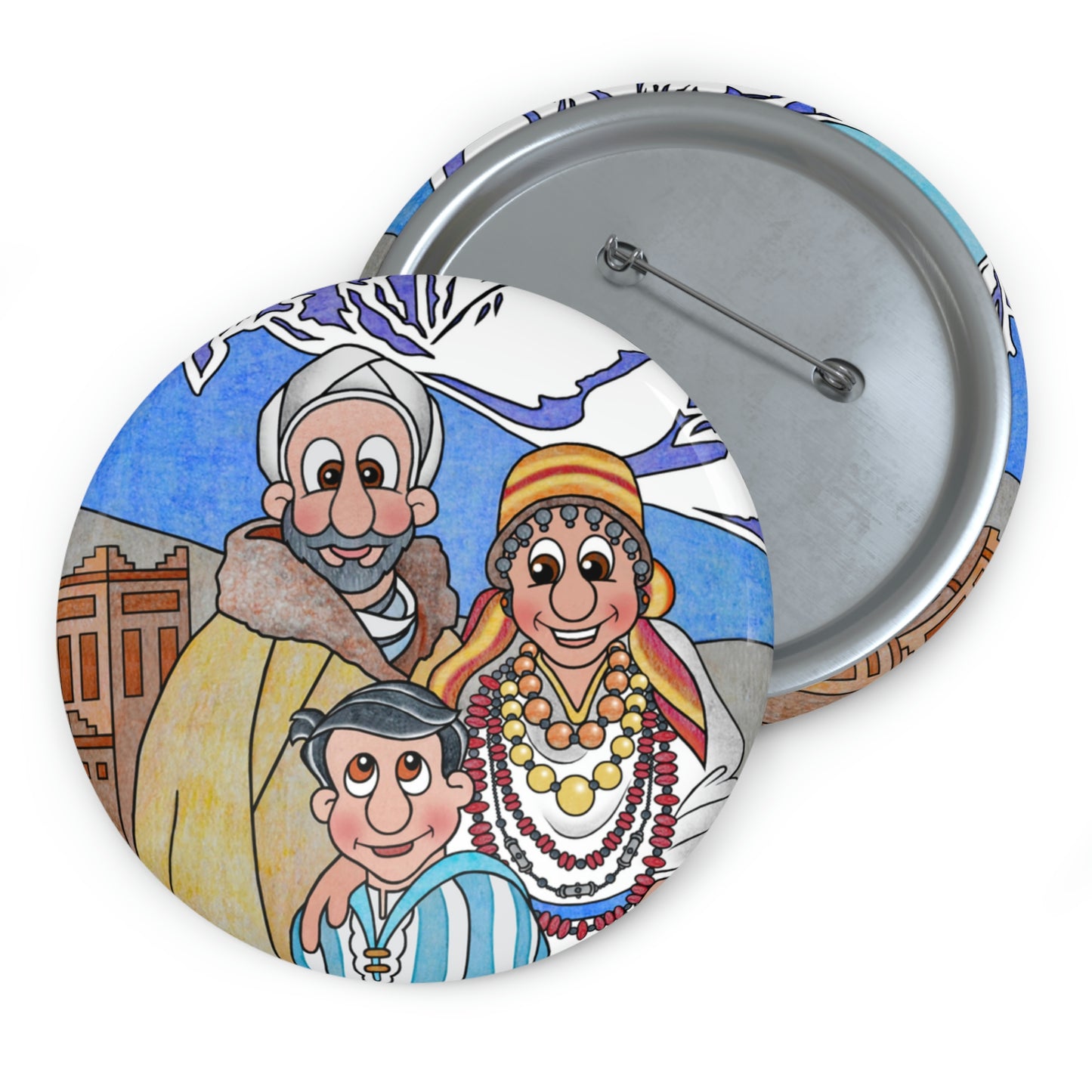 The Stone at the Door Custom Pin Buttons