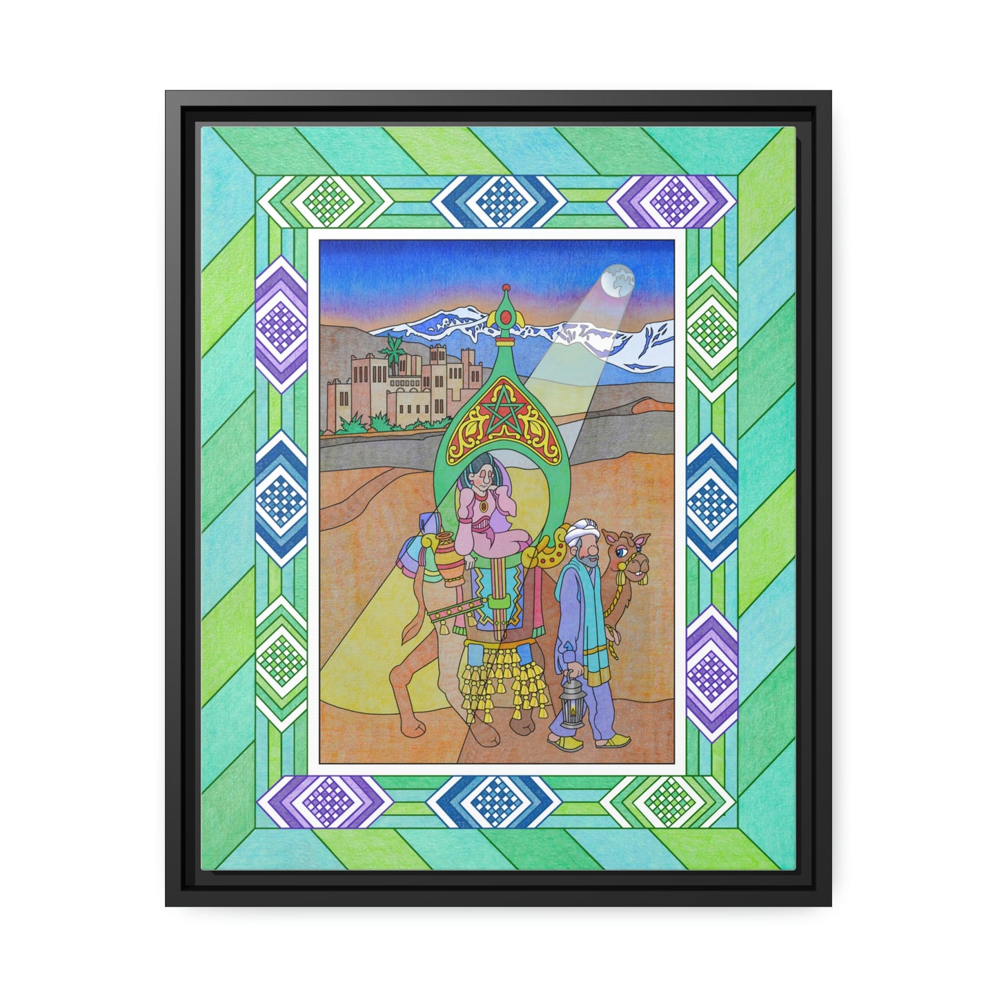 The Stone at the Door! Matte Canvas, Black Frame