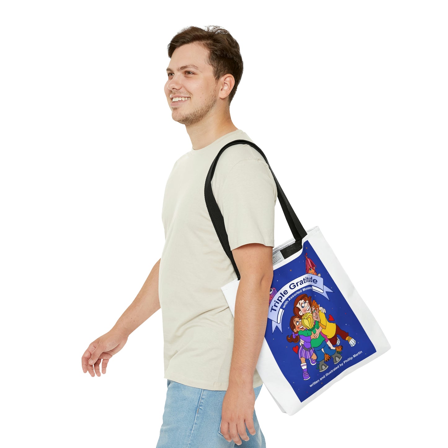 Triple Gratitude with Assorted Monsters AOP Tote Bag