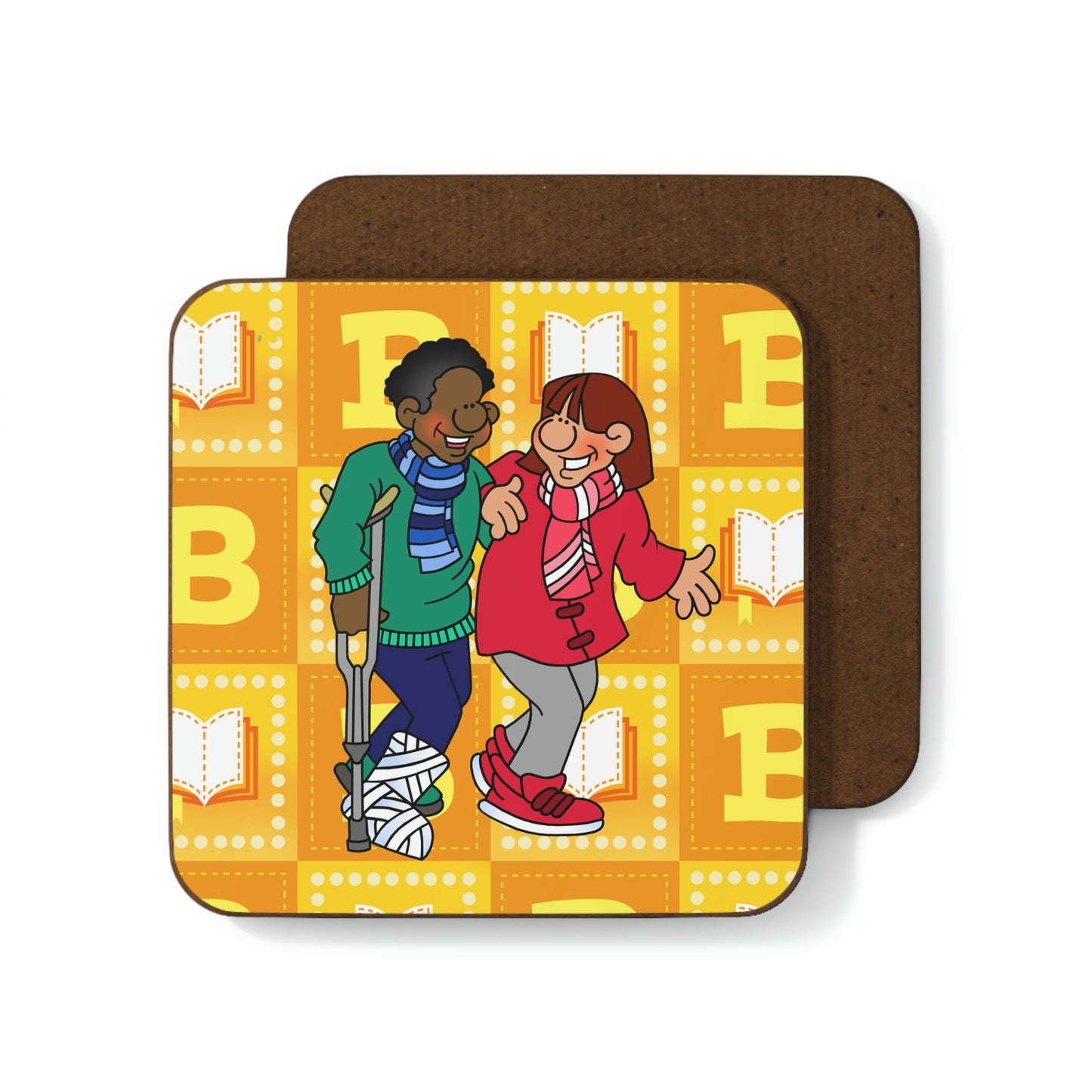 The Bible as Simple as ABC B Hardboard Back Coaster