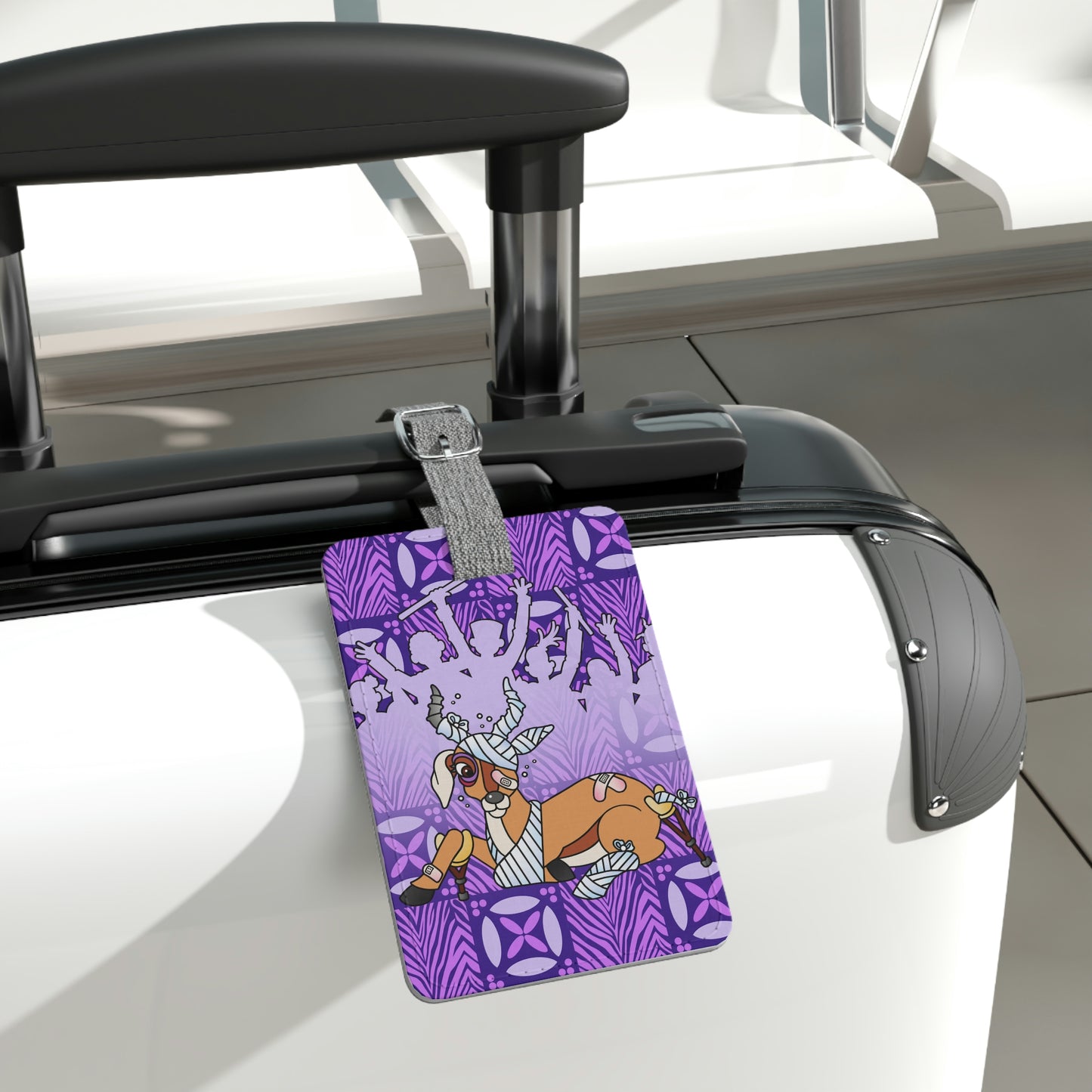 The Day that Goso Fell! Saffiano Polyester Luggage Tag, Rectangle