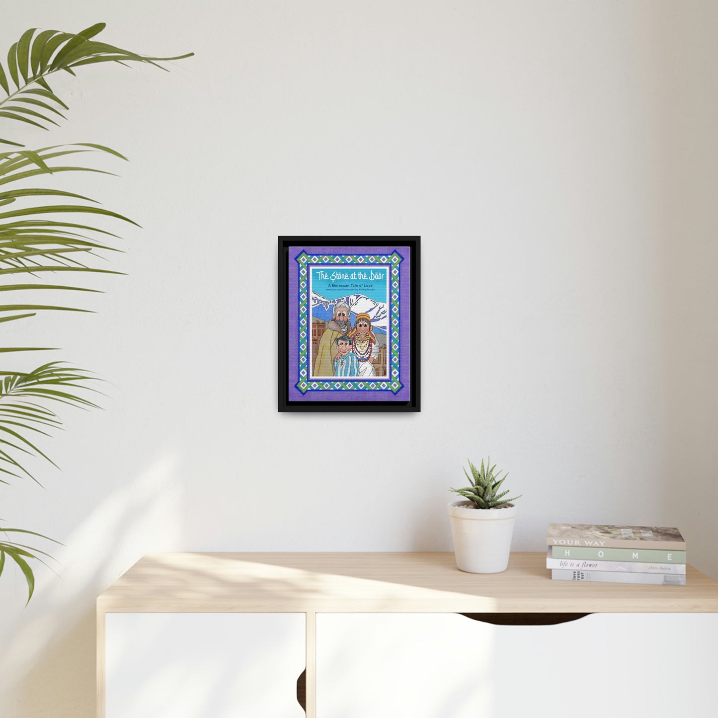 The Stone at the Door Matte Canvas, Black Frame