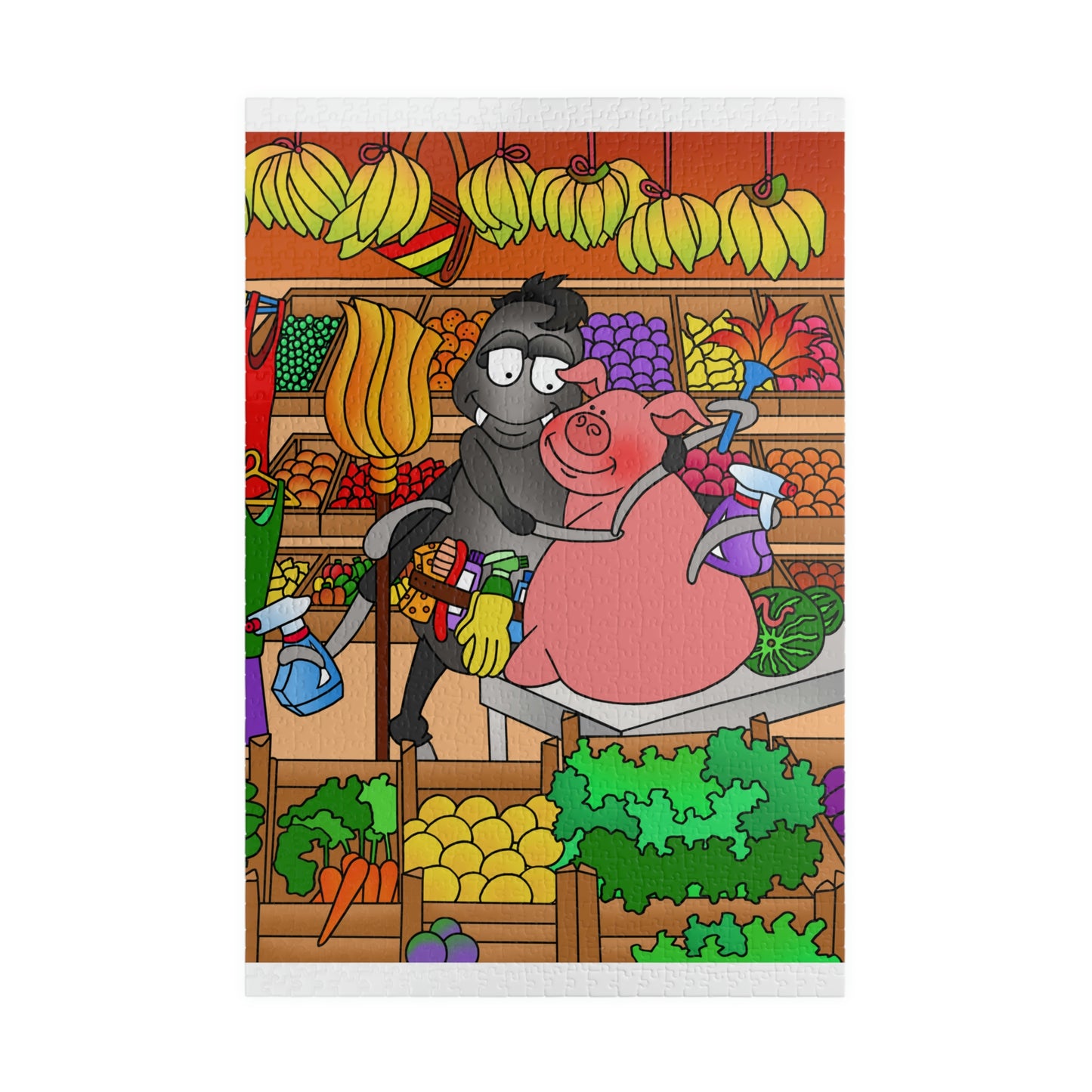 Anansi and the Market Pig Puzzle (110, 252, 500, 1014-piece)
