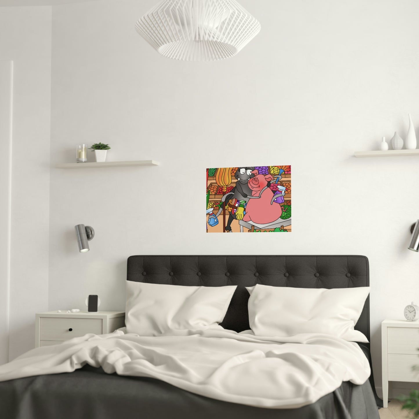 Anansi and the Market Pig Satin Posters (210gsm)