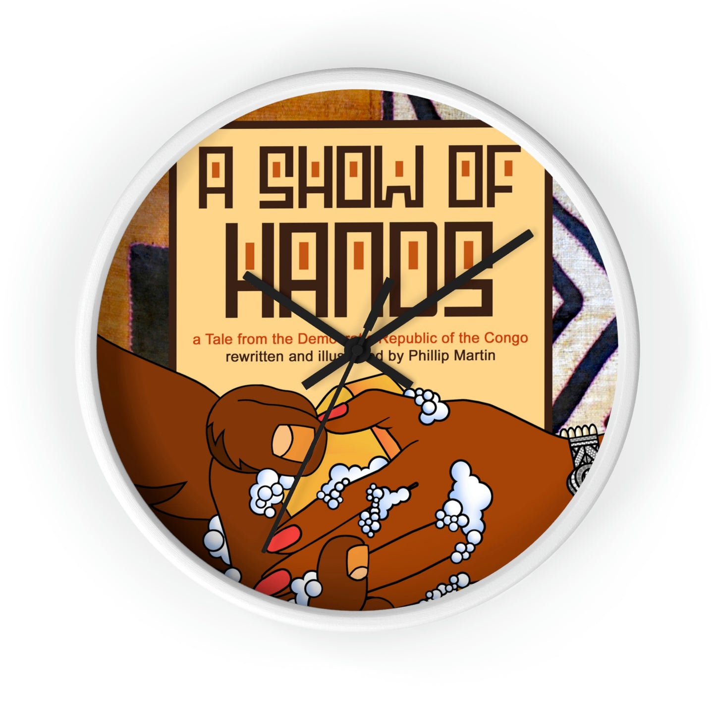 A Show of Hands Wall clock