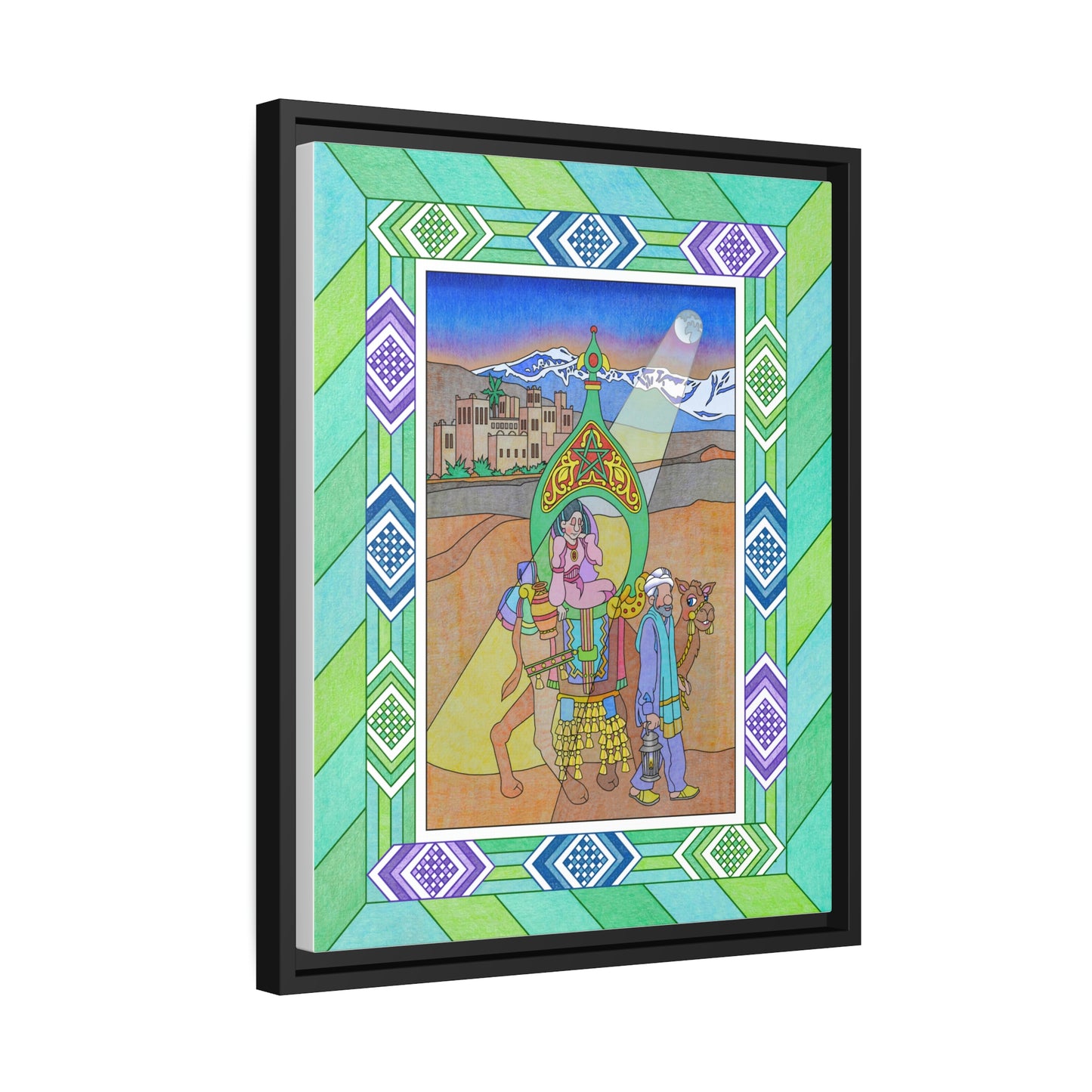 The Stone at the Door! Matte Canvas, Black Frame