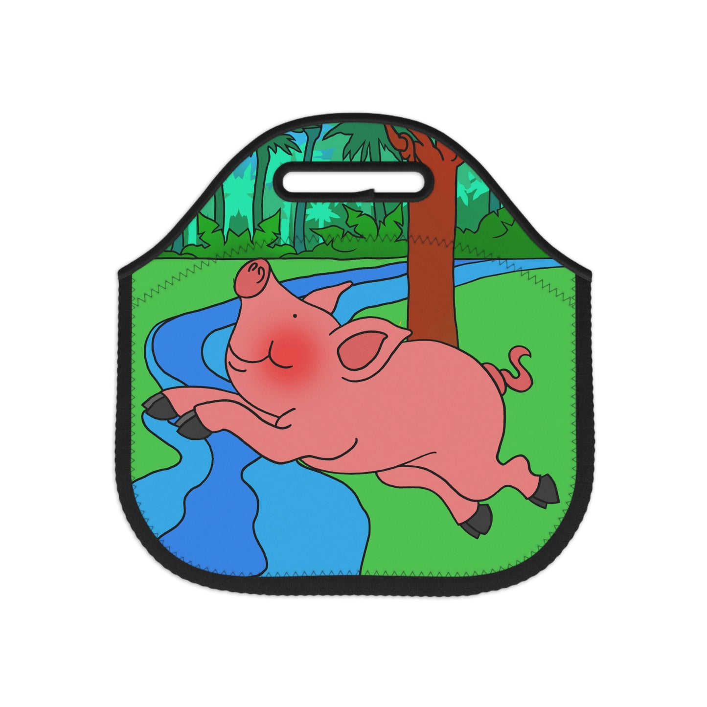 Anansi and the Market Pig! Neoprene Lunch Bag