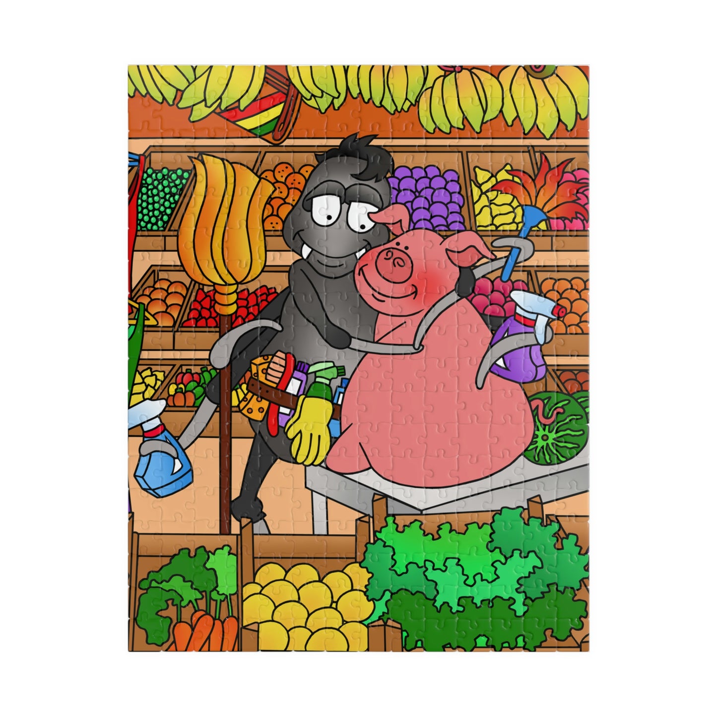 Anansi and the Market Pig Puzzle (110, 252, 500, 1014-piece)
