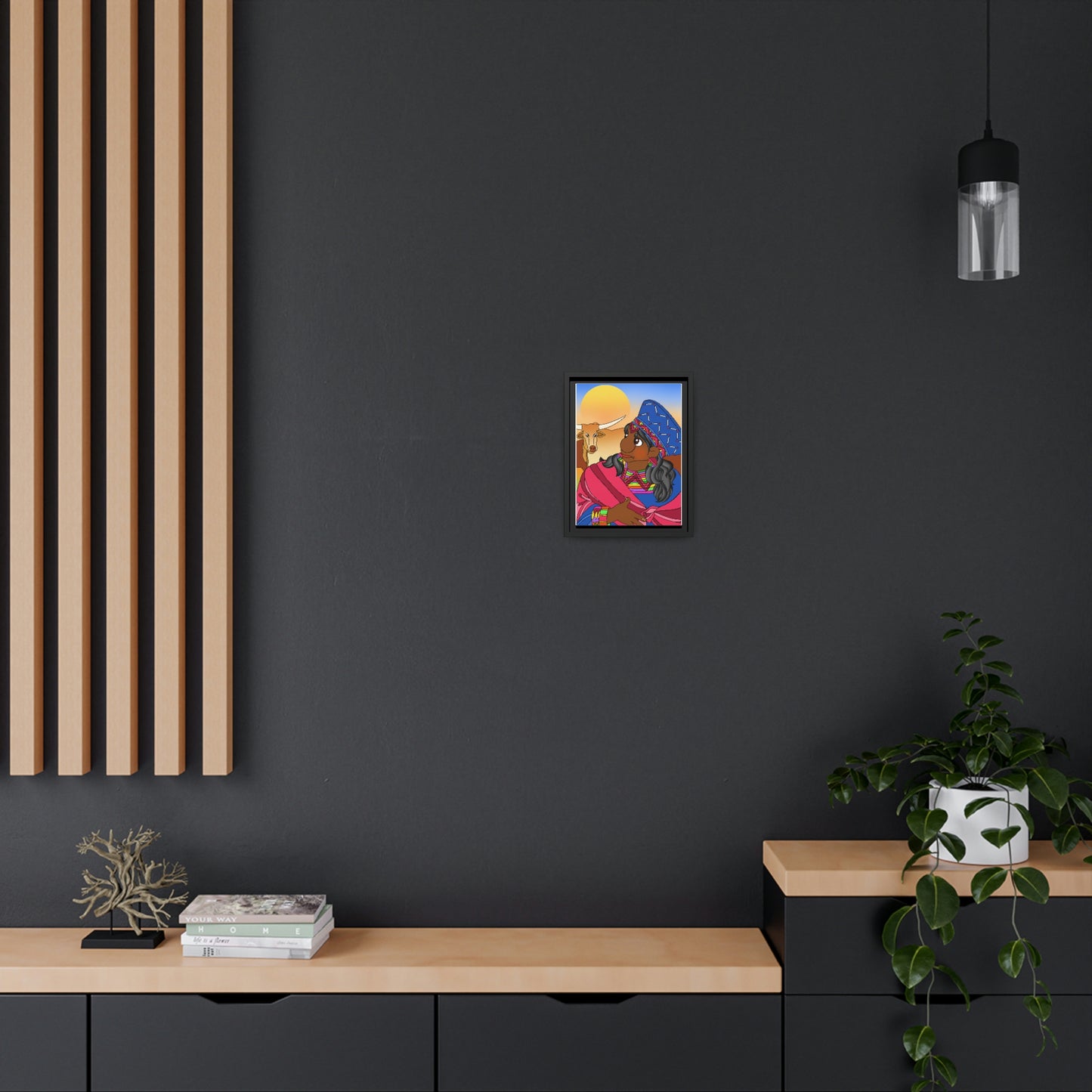 Once Upon Southern Africa Matte Canvas, Black Frame