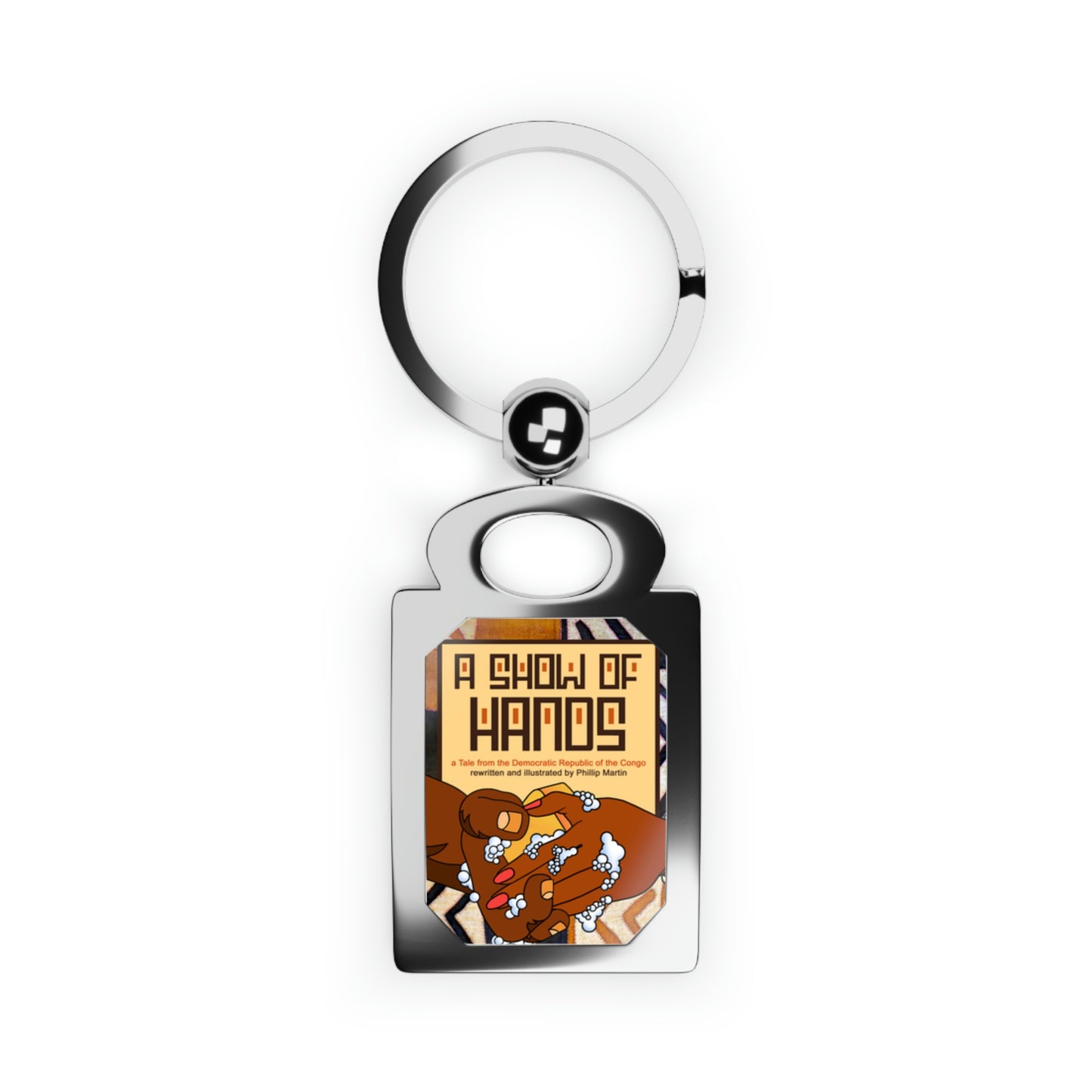 A Show of Hands Rectangle Photo Keyring
