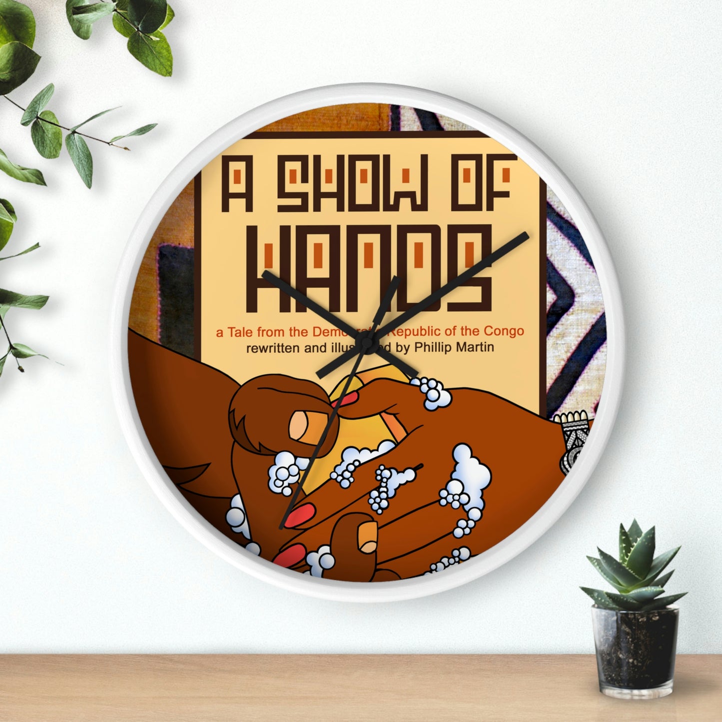 A Show of Hands Wall clock