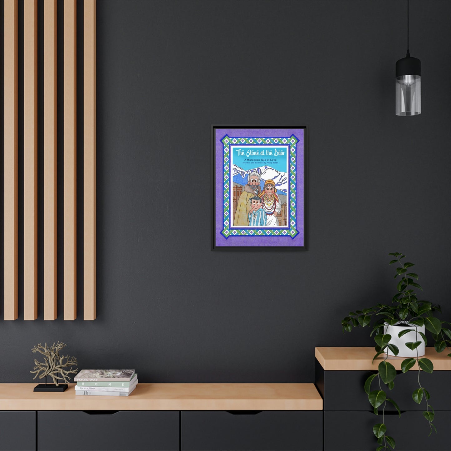 The Stone at the Door Matte Canvas, Black Frame
