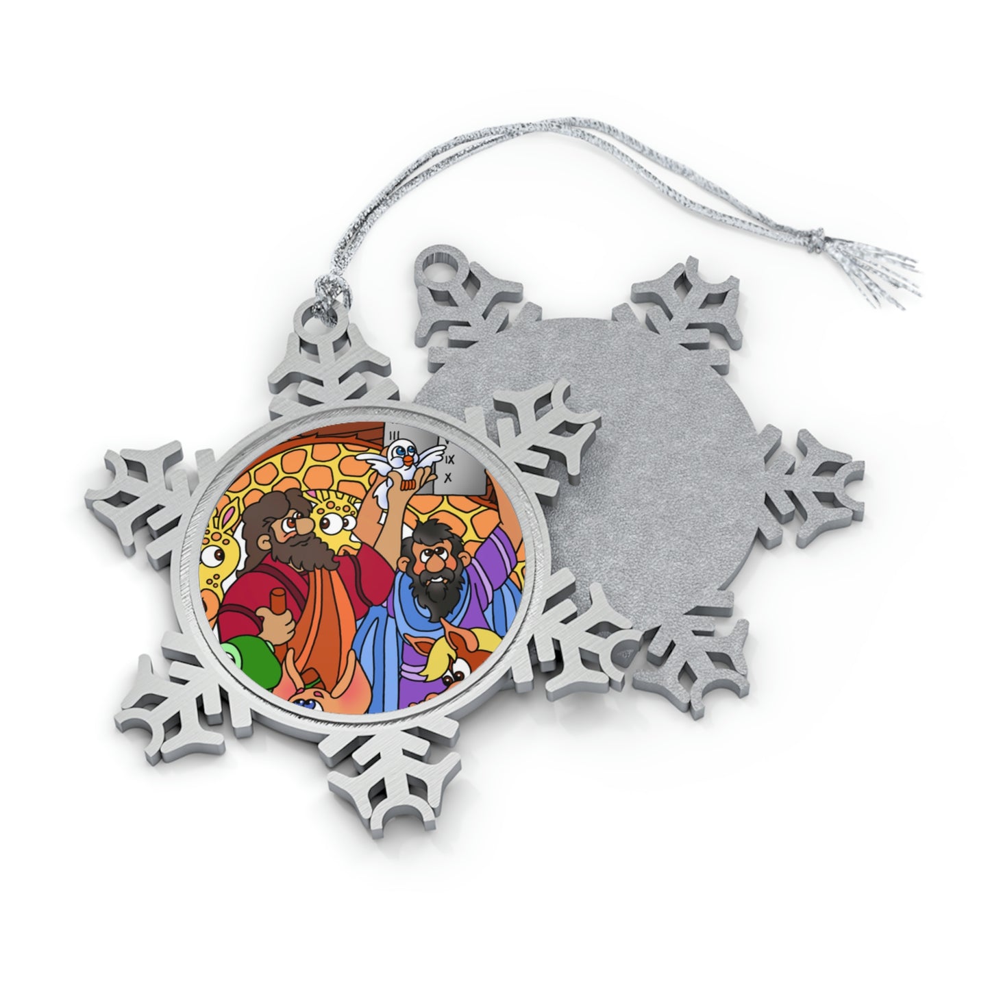 Hark and Harold Angel Sing! Pewter Snowflake Ornament