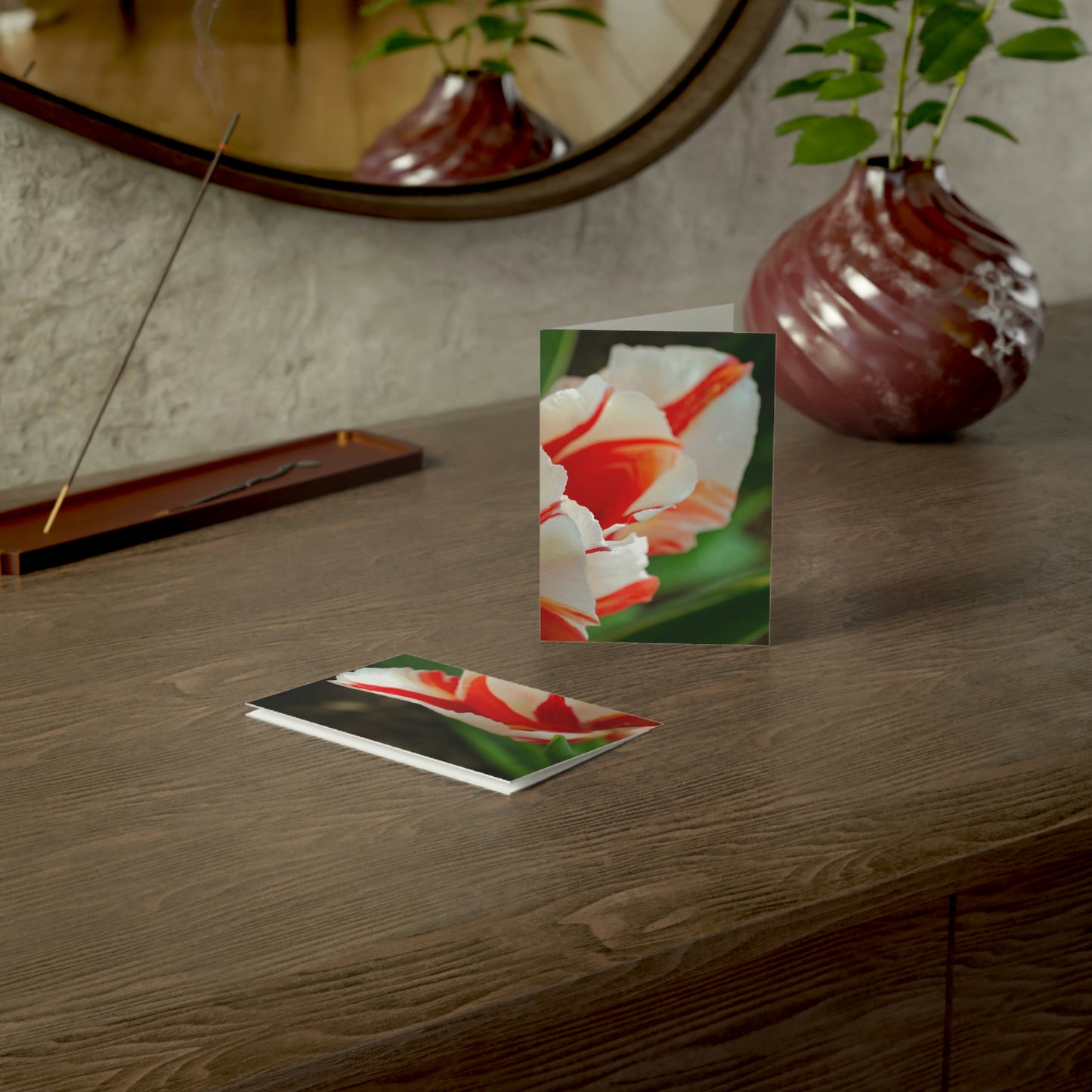 Flowers 12 Greeting Cards (1, 10, 30, and 50pcs)