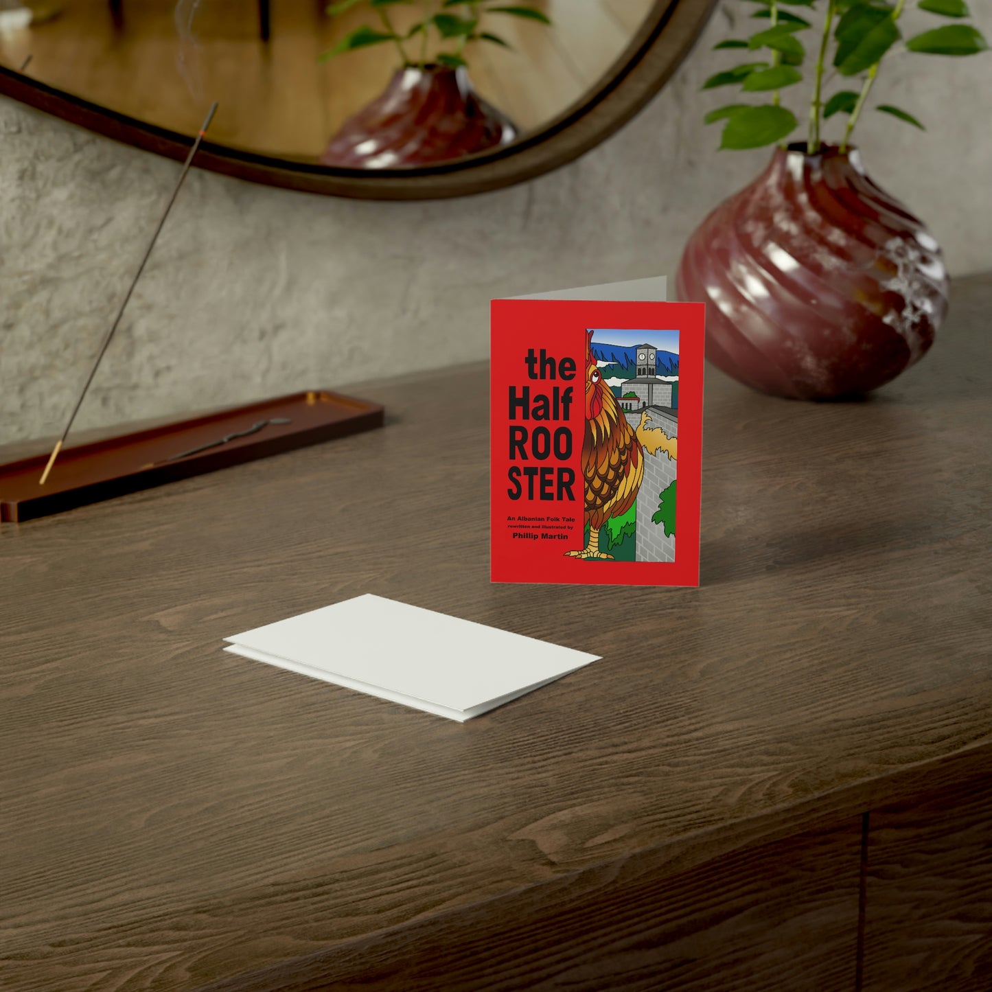 The Half Rooster Greeting Cards (1, 10, 30, and 50pcs)