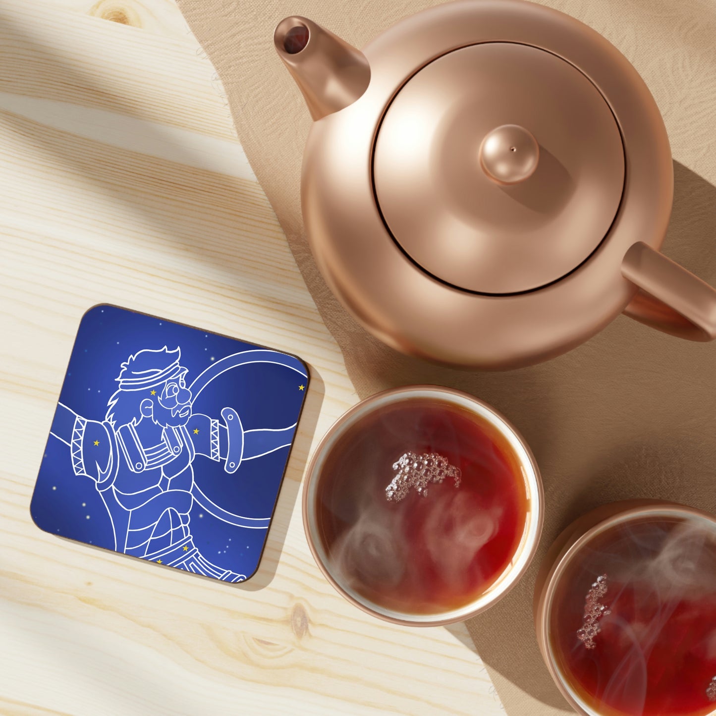Triple Gratitude with Assorted Monsters!! Hardboard Back Coaster