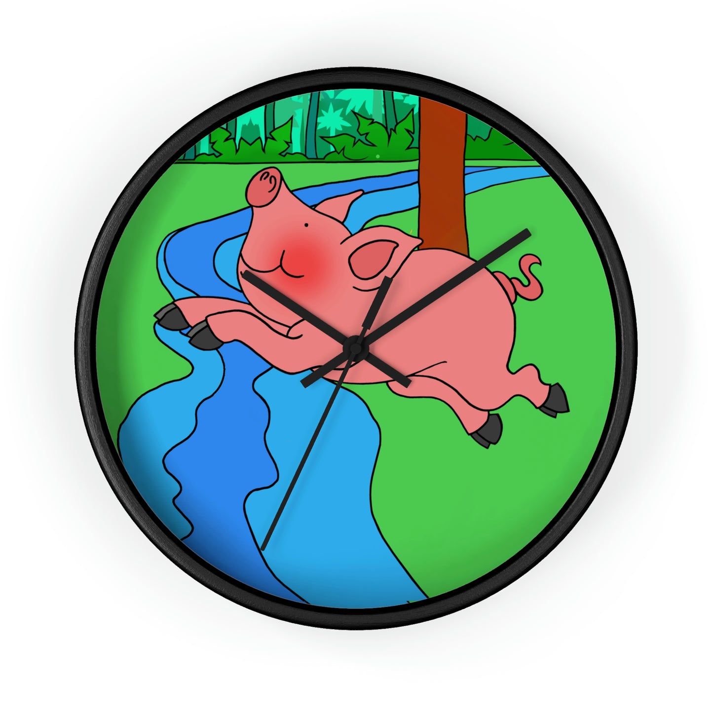 Anansi and the Market Pig! Wall clock